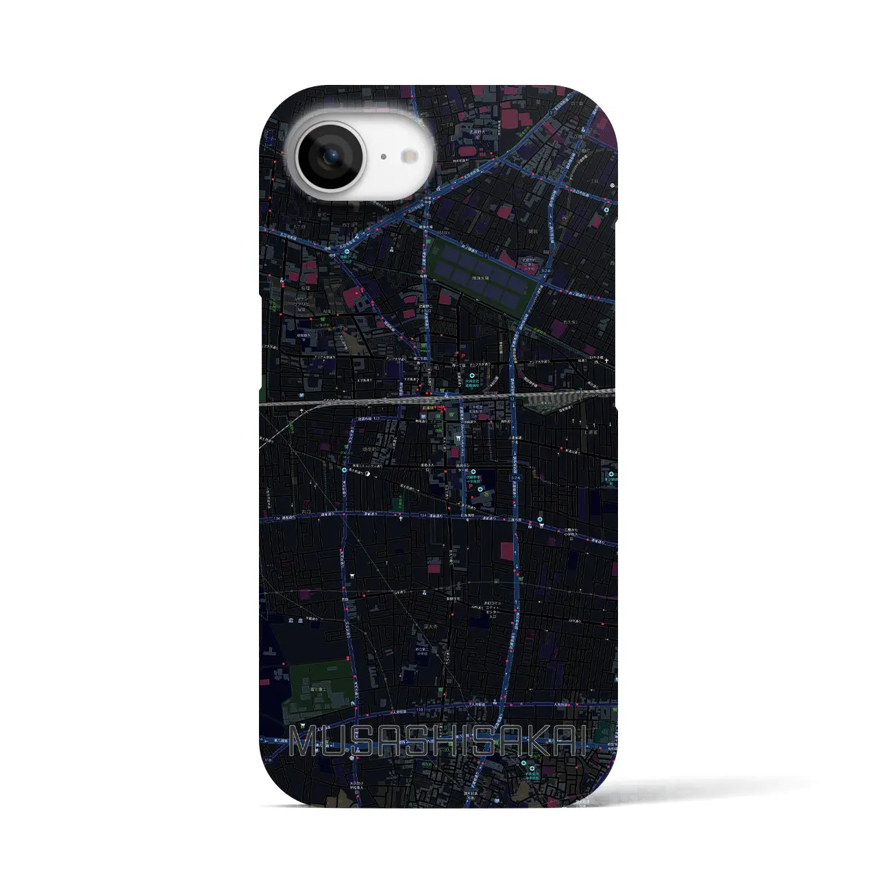 【武蔵境(東京都)】地図柄iPhoneケース(バックカバータイプ)
