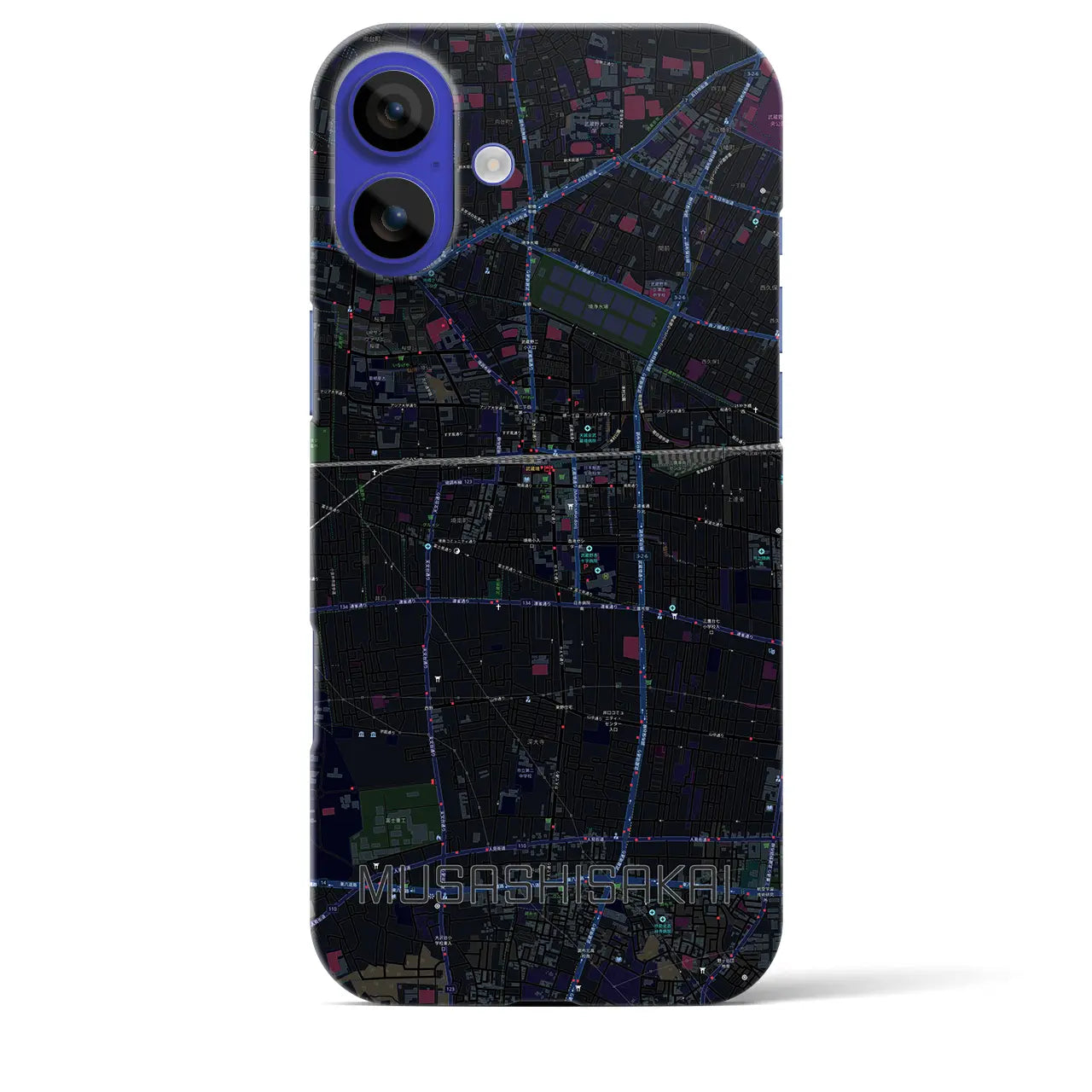 【武蔵境(東京都)】地図柄iPhoneケース(バックカバータイプ)