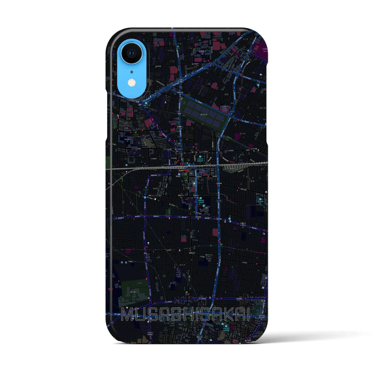 【武蔵境(東京都)】地図柄iPhoneケース(バックカバータイプ)