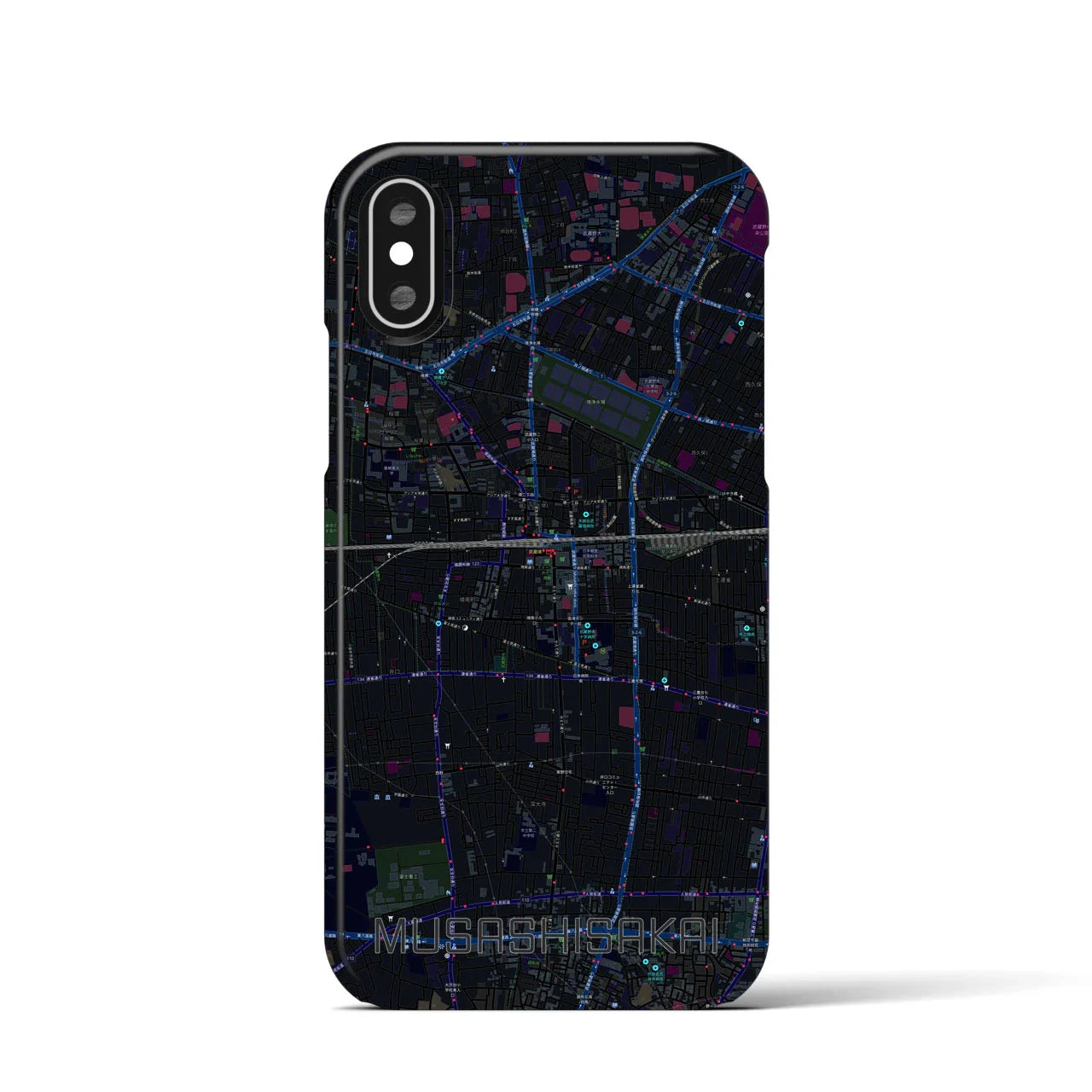 【武蔵境(東京都)】地図柄iPhoneケース(バックカバータイプ)