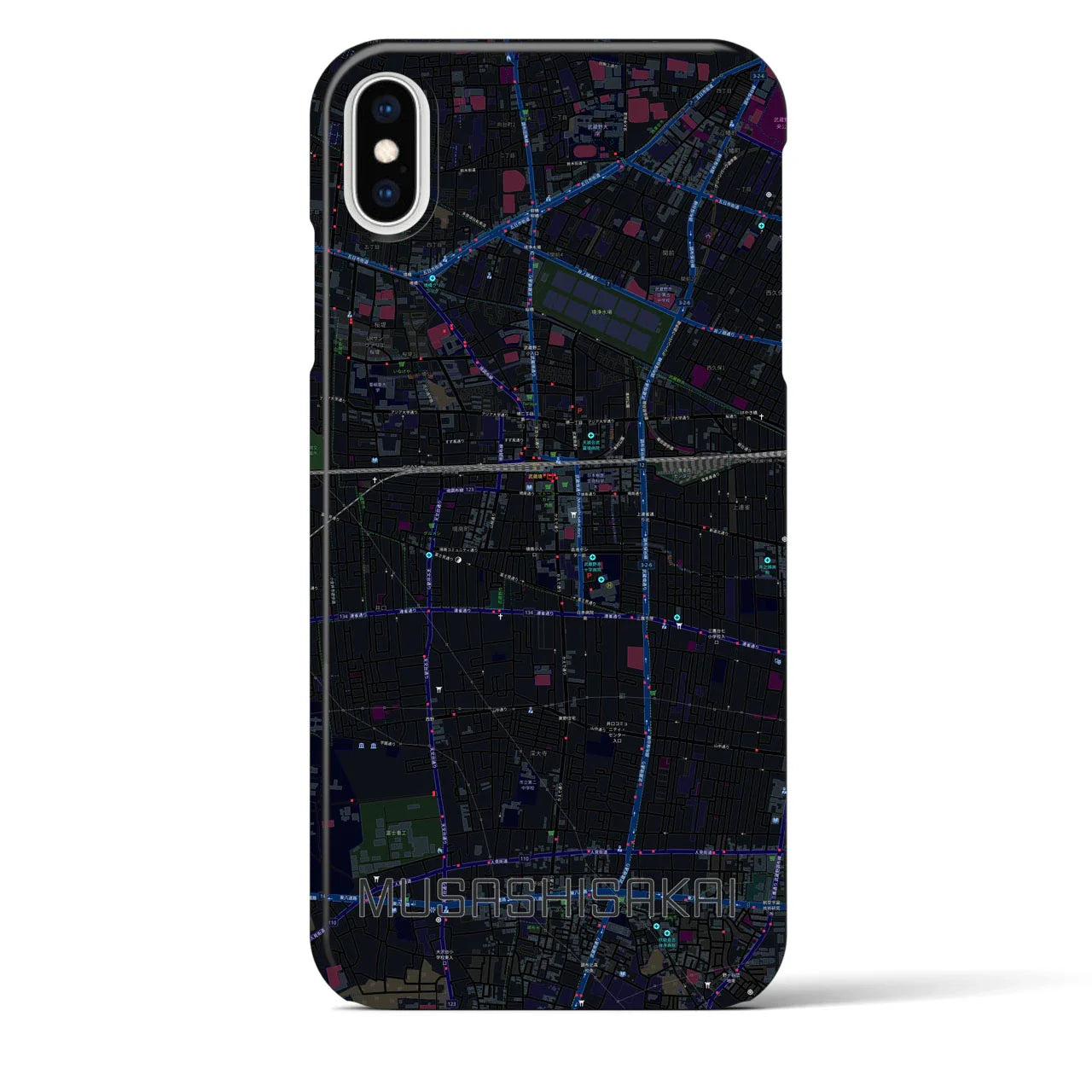 【武蔵境(東京都)】地図柄iPhoneケース(バックカバータイプ)
