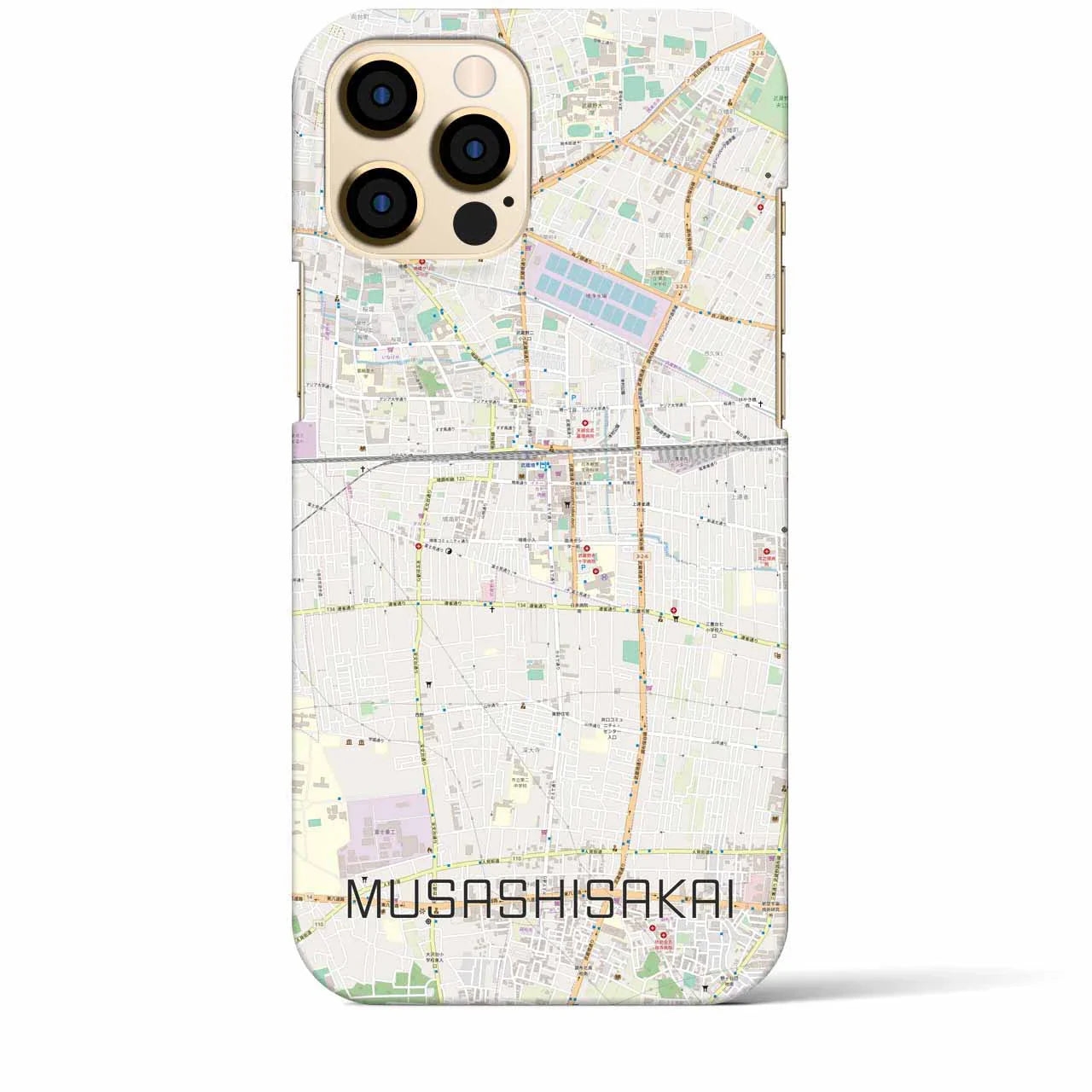 【武蔵境(東京都)】地図柄iPhoneケース(バックカバータイプ)