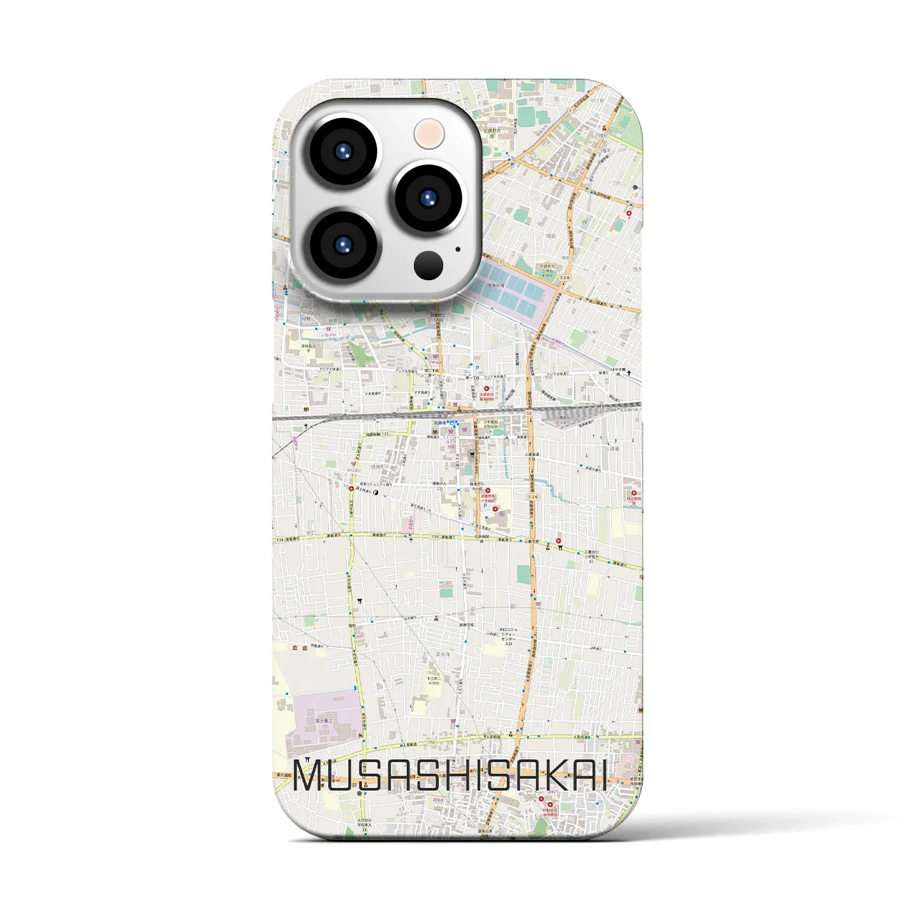 【武蔵境(東京都)】地図柄iPhoneケース(バックカバータイプ)