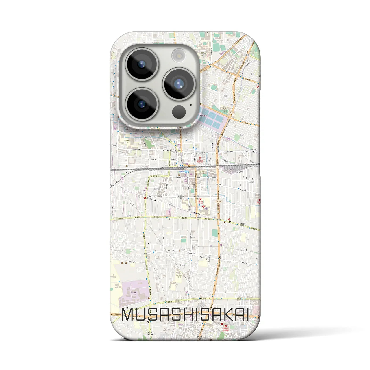 【武蔵境(東京都)】地図柄iPhoneケース(バックカバータイプ)