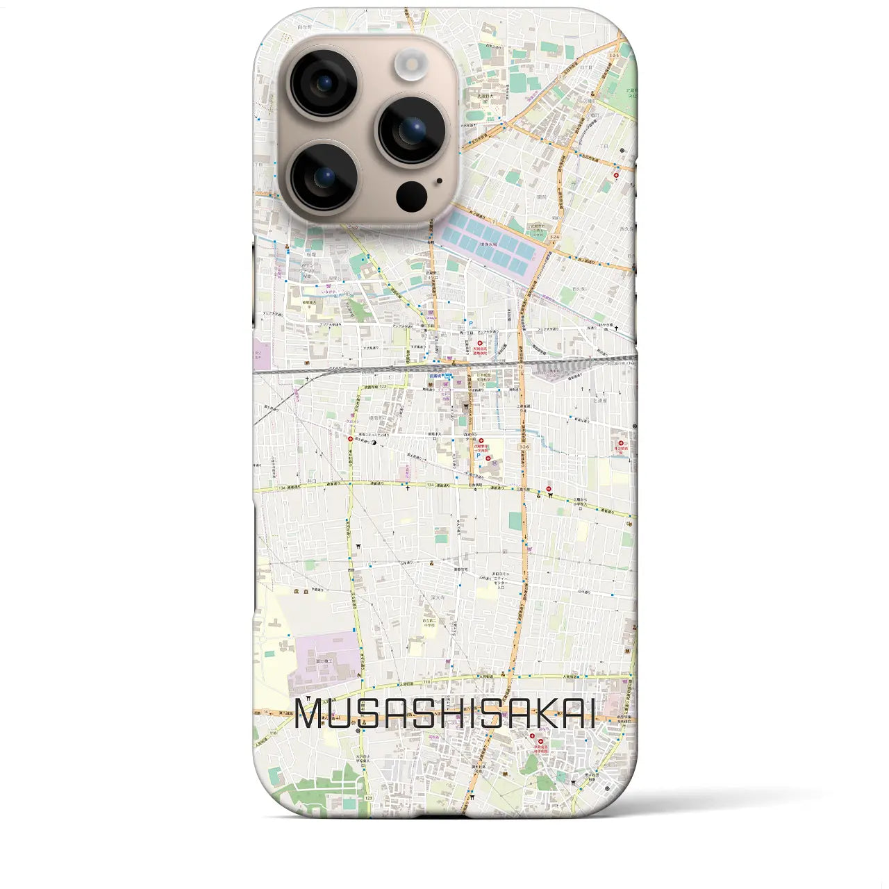 【武蔵境(東京都)】地図柄iPhoneケース(バックカバータイプ)