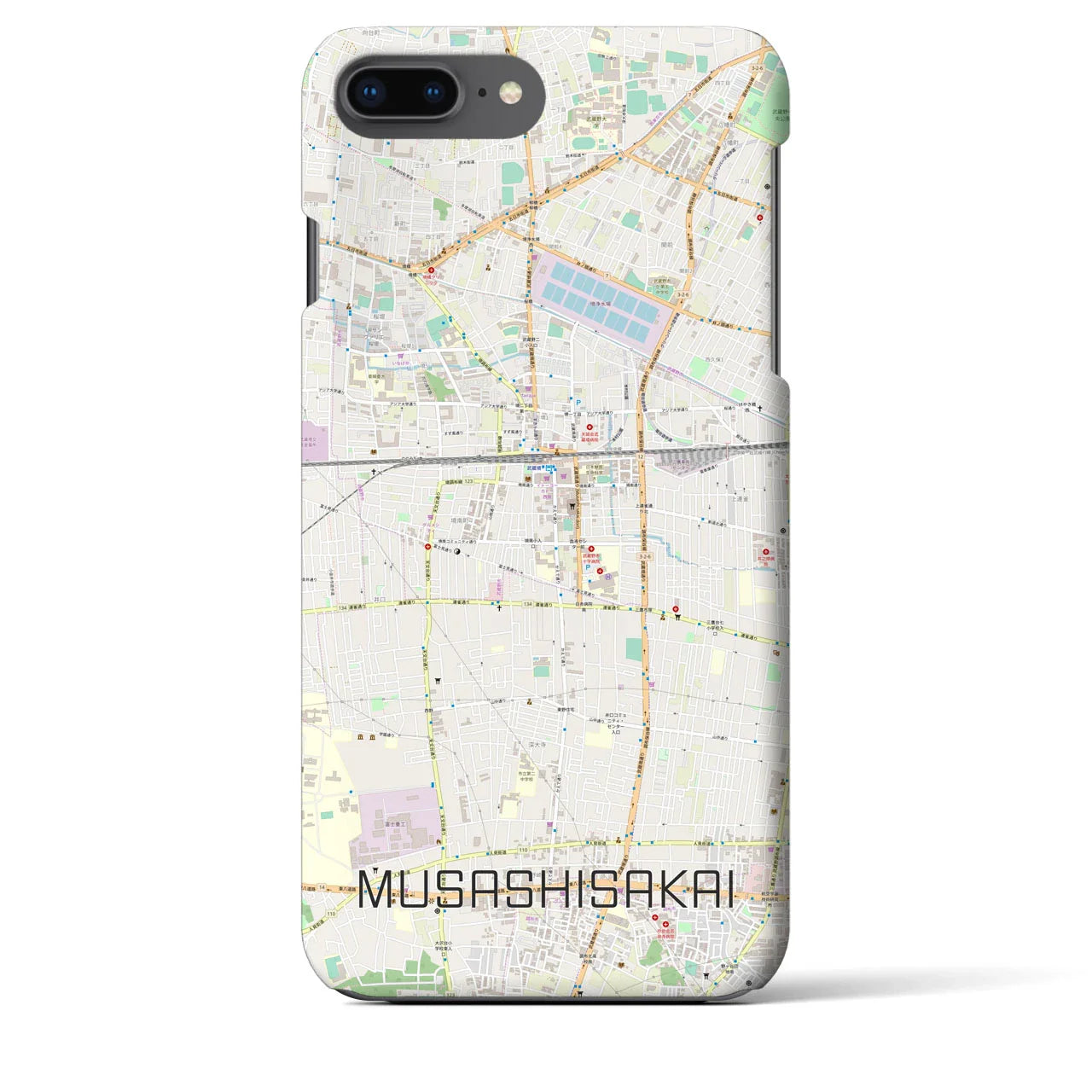 【武蔵境(東京都)】地図柄iPhoneケース(バックカバータイプ)