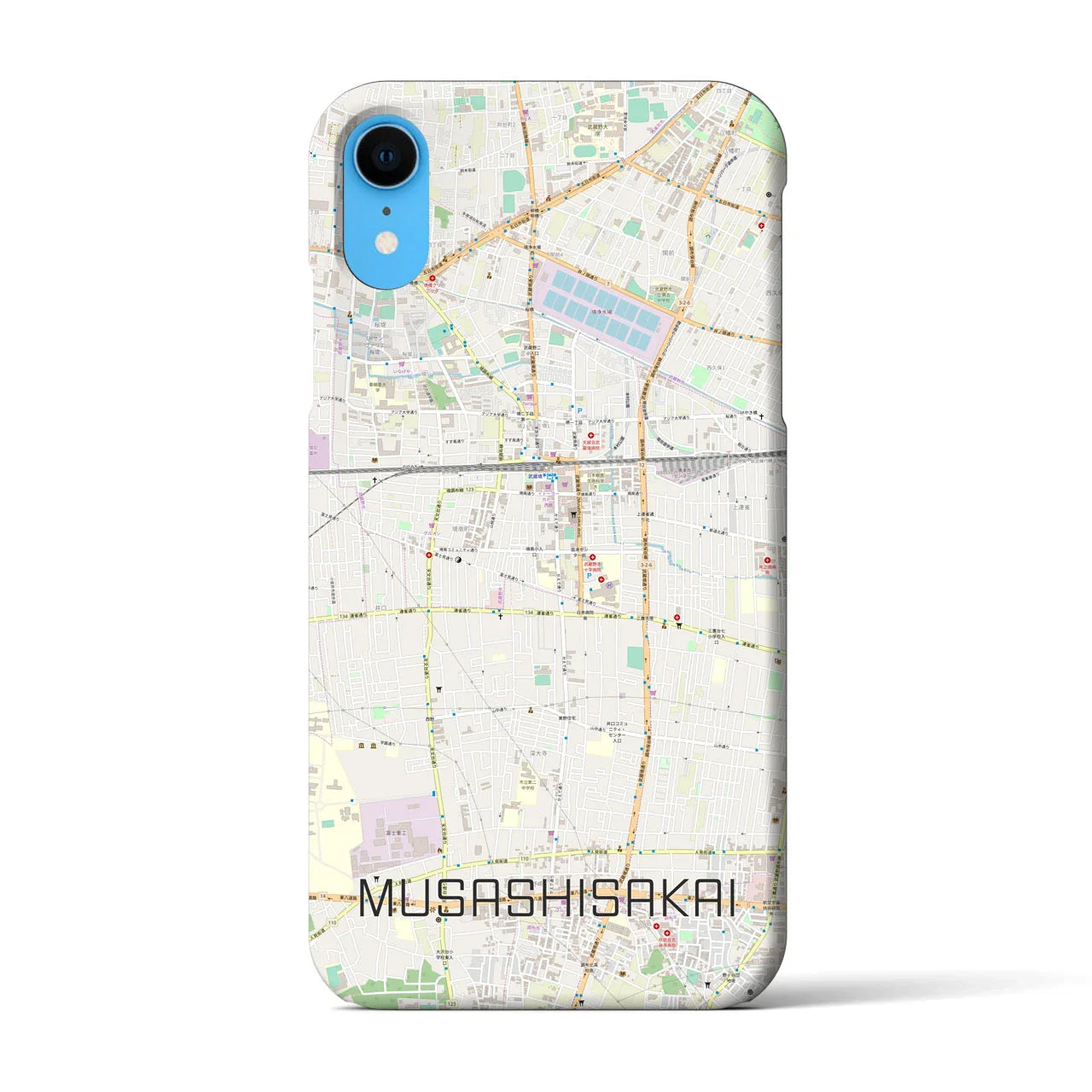 【武蔵境(東京都)】地図柄iPhoneケース(バックカバータイプ)