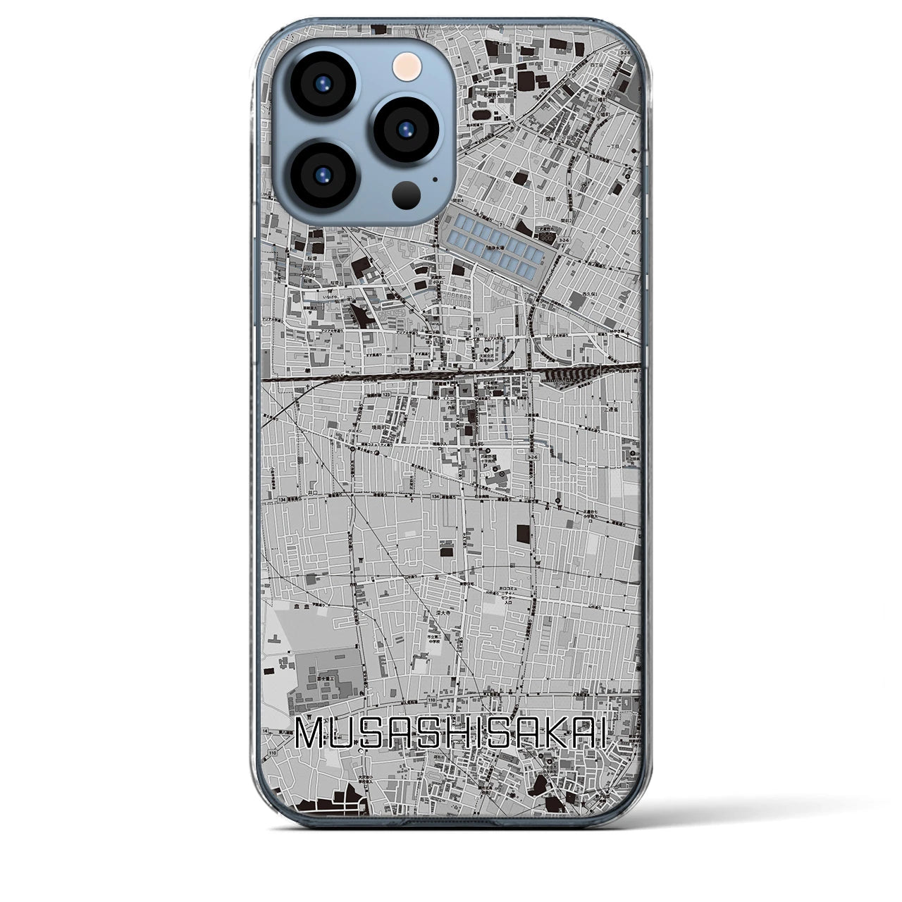 【武蔵境(東京都)】地図柄iPhoneケース(クリアタイプ)