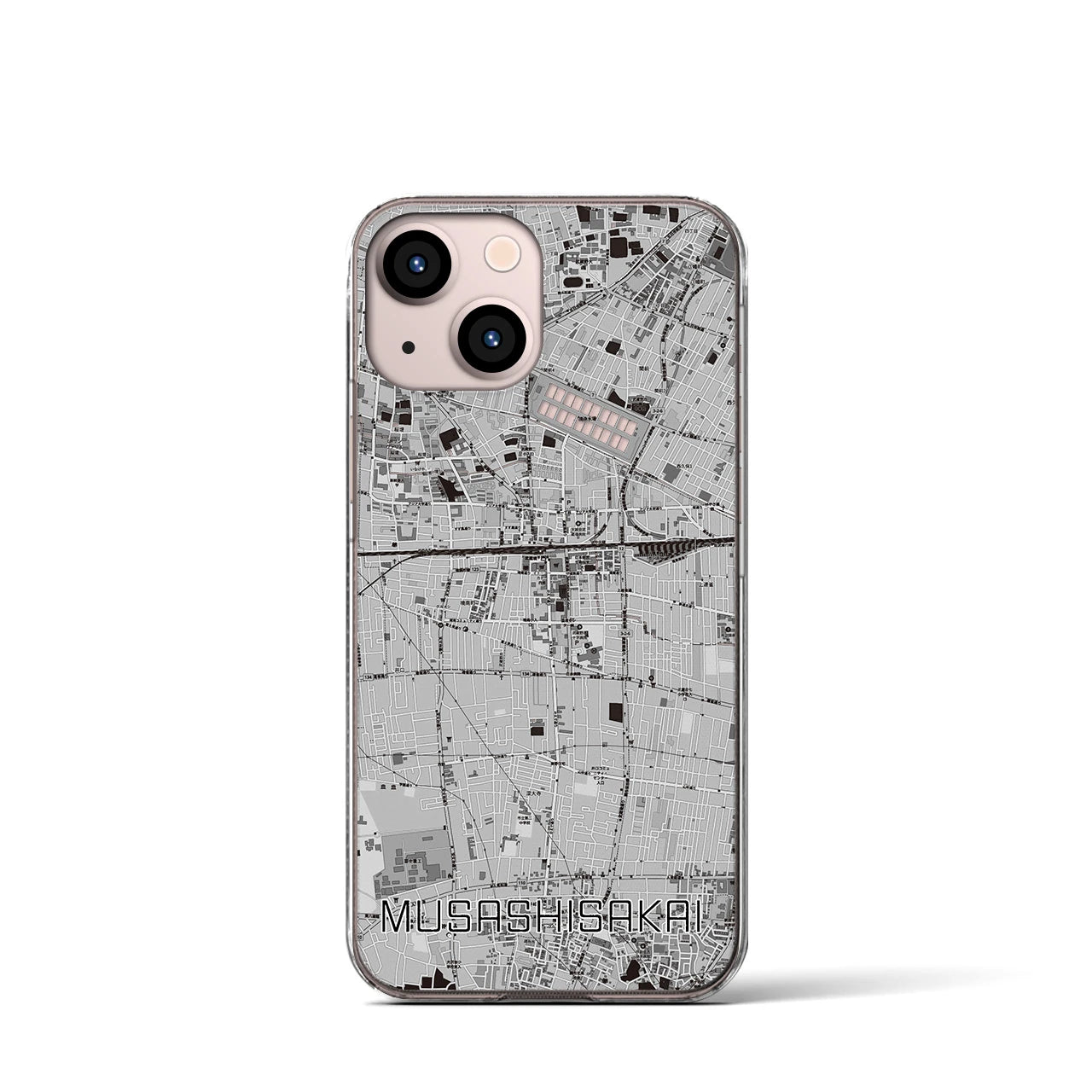 【武蔵境(東京都)】地図柄iPhoneケース(クリアタイプ)