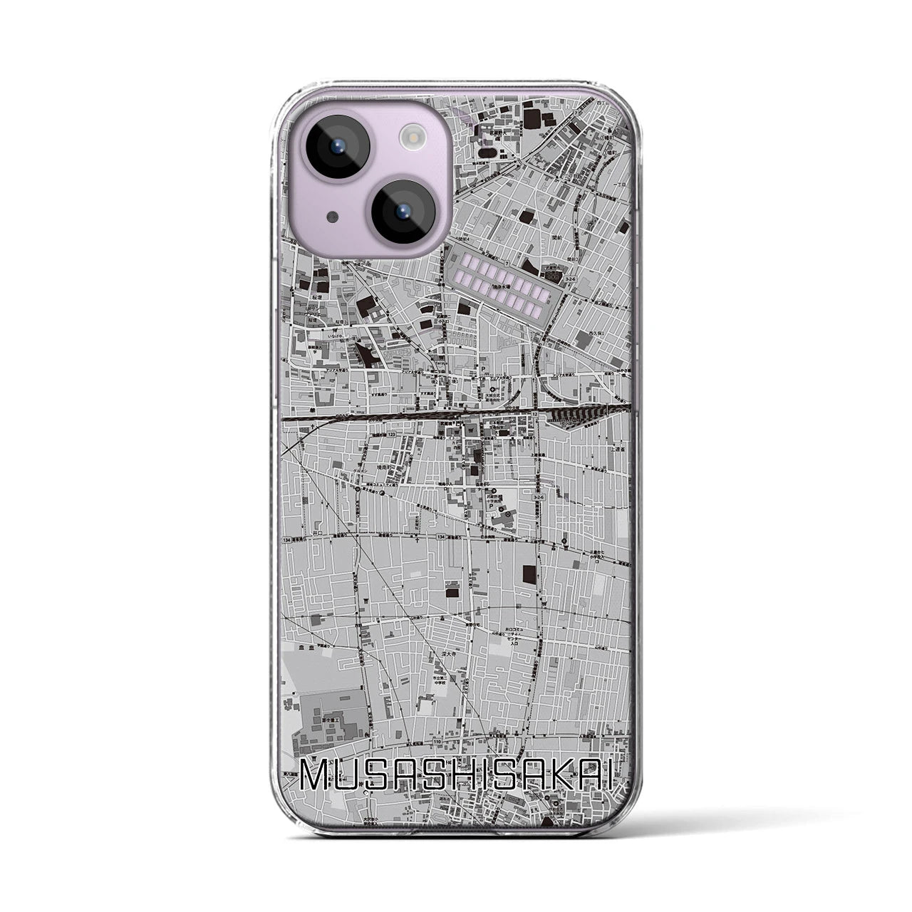 【武蔵境(東京都)】地図柄iPhoneケース(クリアタイプ)