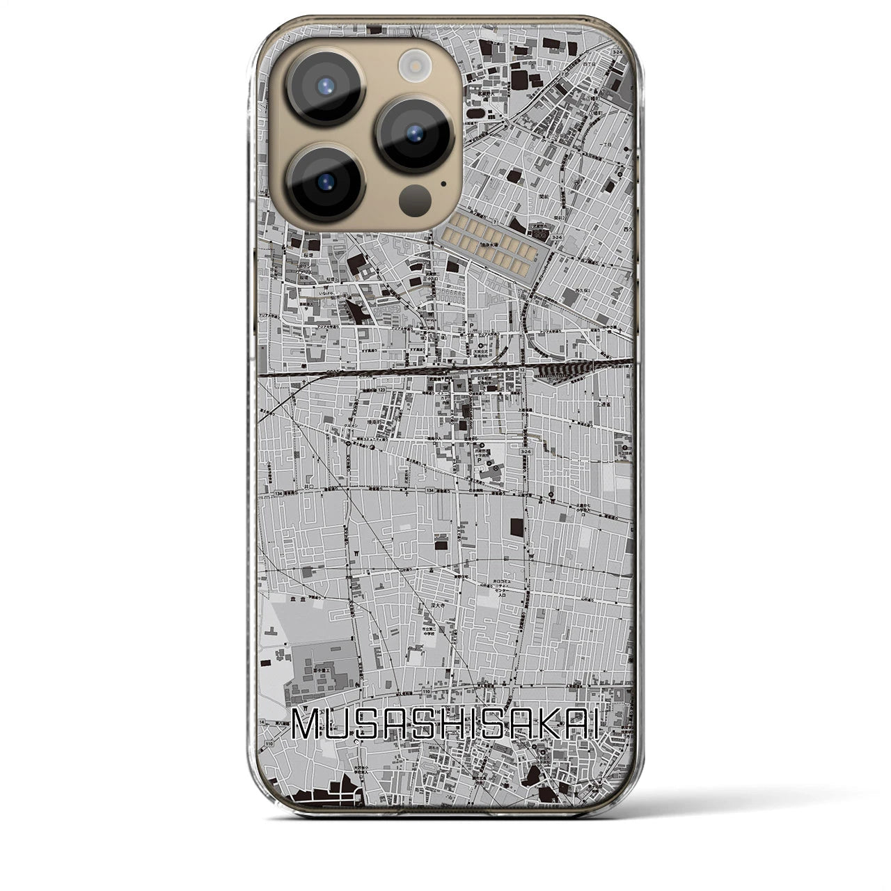 【武蔵境(東京都)】地図柄iPhoneケース(クリアタイプ)