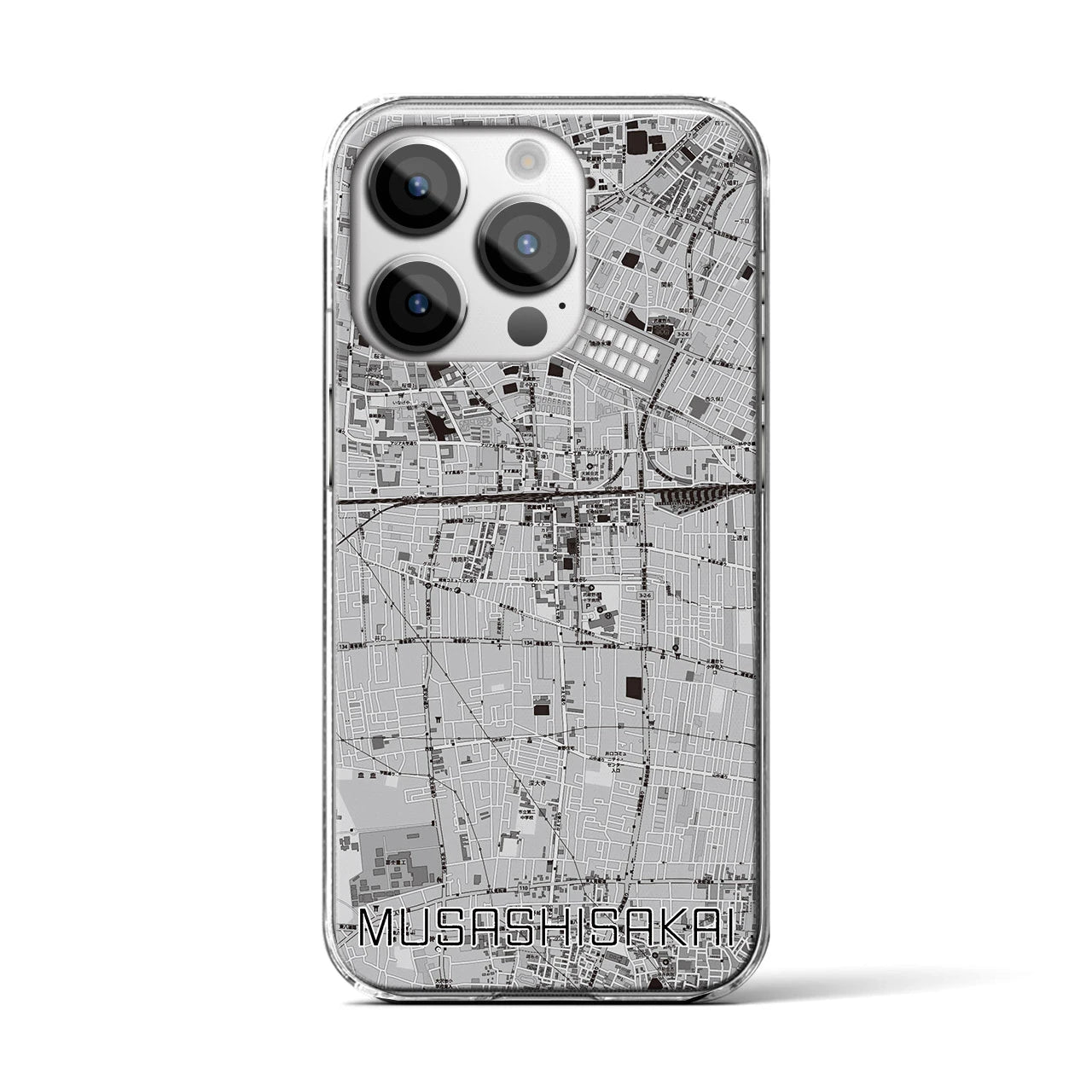 【武蔵境(東京都)】地図柄iPhoneケース(クリアタイプ)