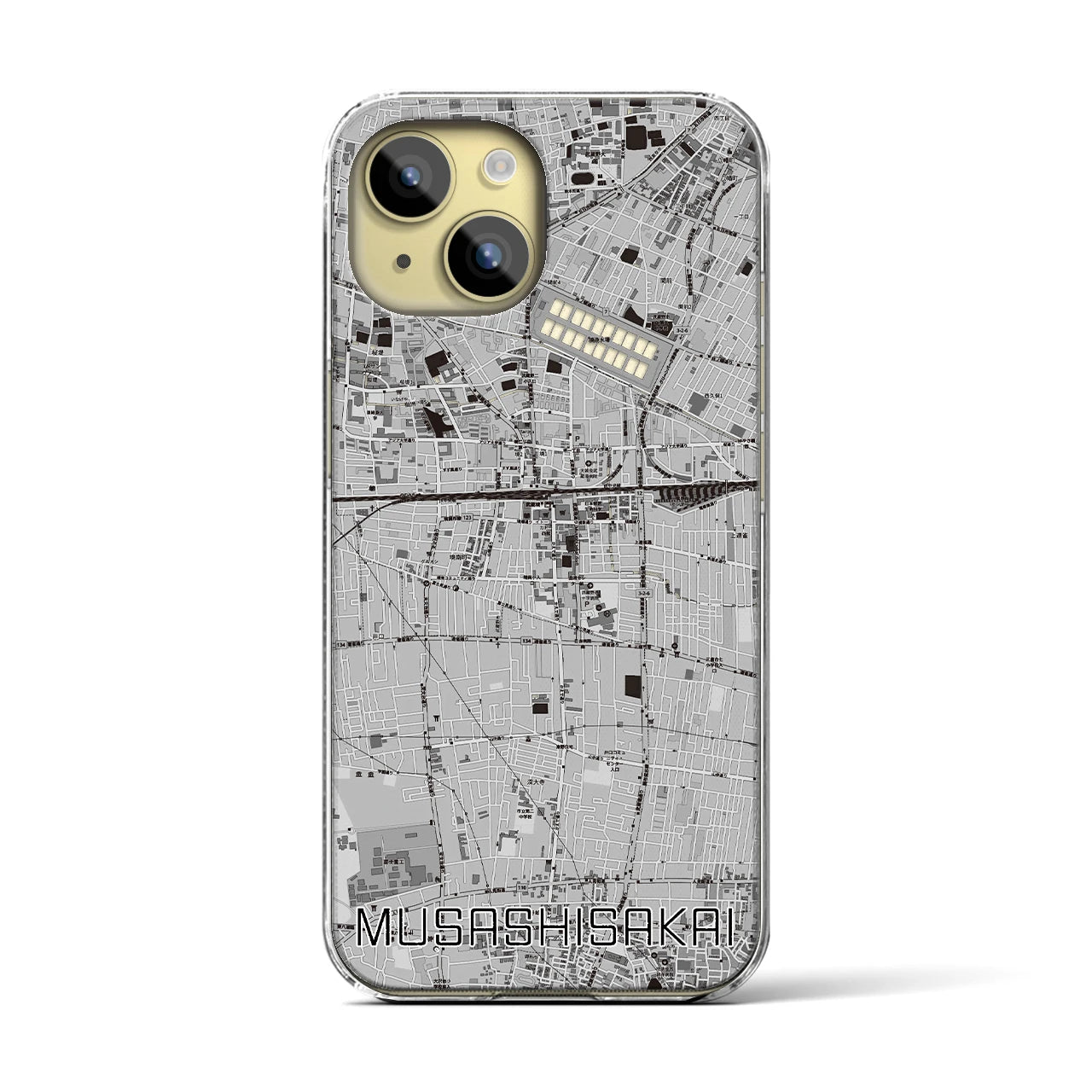 【武蔵境(東京都)】地図柄iPhoneケース(クリアタイプ)