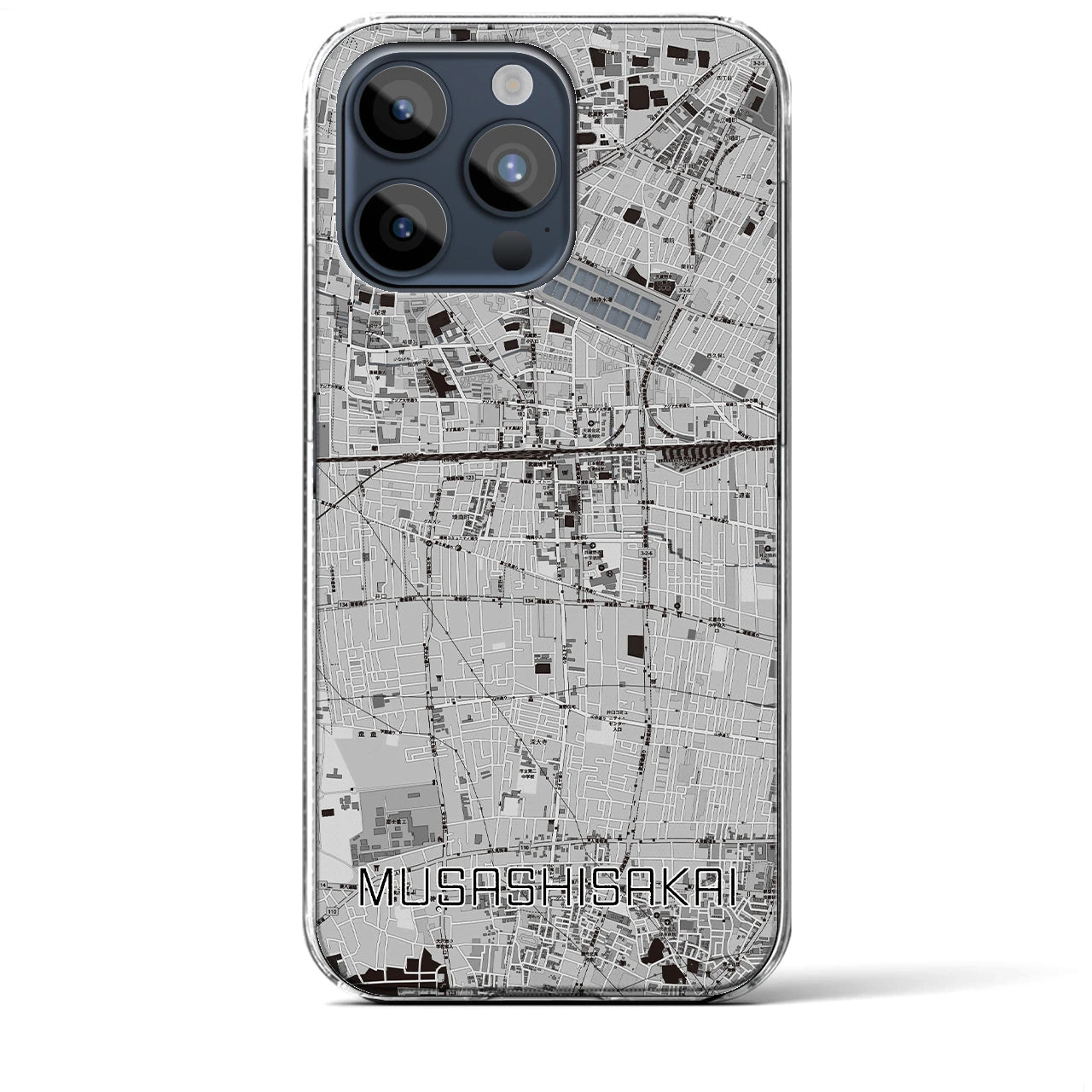 【武蔵境(東京都)】地図柄iPhoneケース(クリアタイプ)