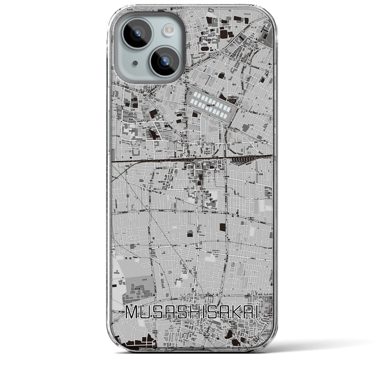 【武蔵境(東京都)】地図柄iPhoneケース(クリアタイプ)