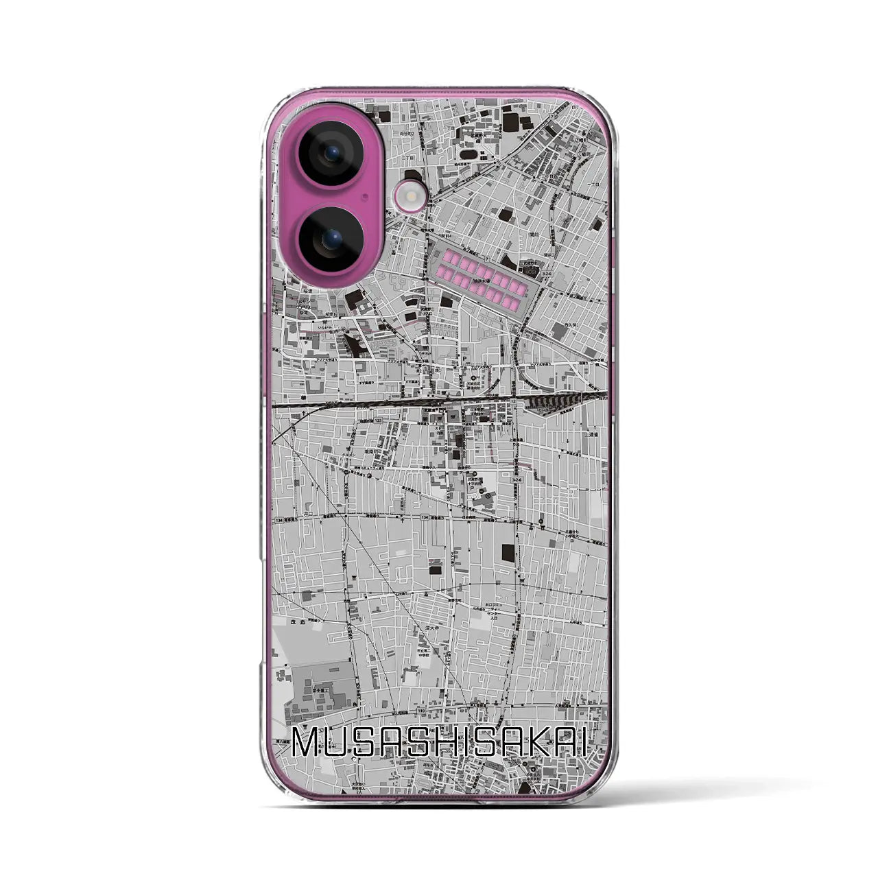 【武蔵境(東京都)】地図柄iPhoneケース(クリアタイプ)