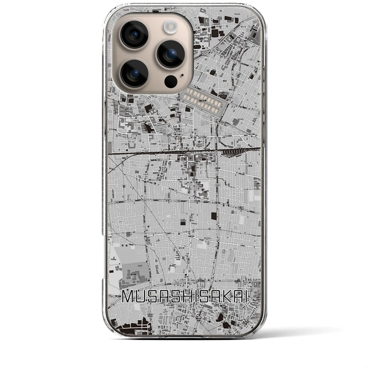 【武蔵境(東京都)】地図柄iPhoneケース(クリアタイプ)