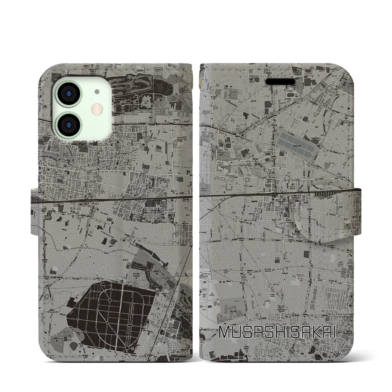 【武蔵境(東京都)】地図柄iPhoneケース(手帳タイプ)