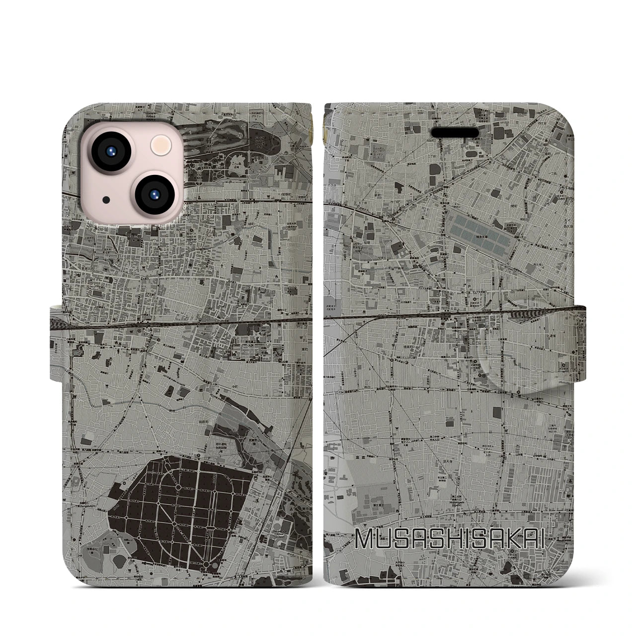 【武蔵境(東京都)】地図柄iPhoneケース(手帳タイプ)