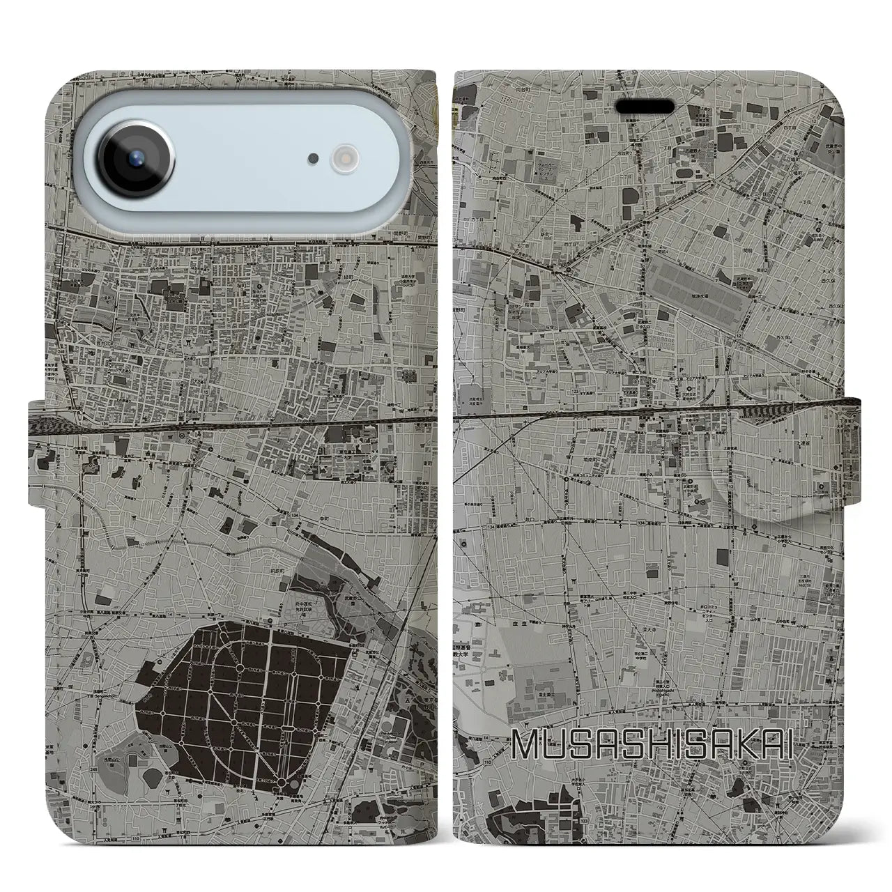 【武蔵境(東京都)】地図柄iPhoneケース(手帳タイプ)