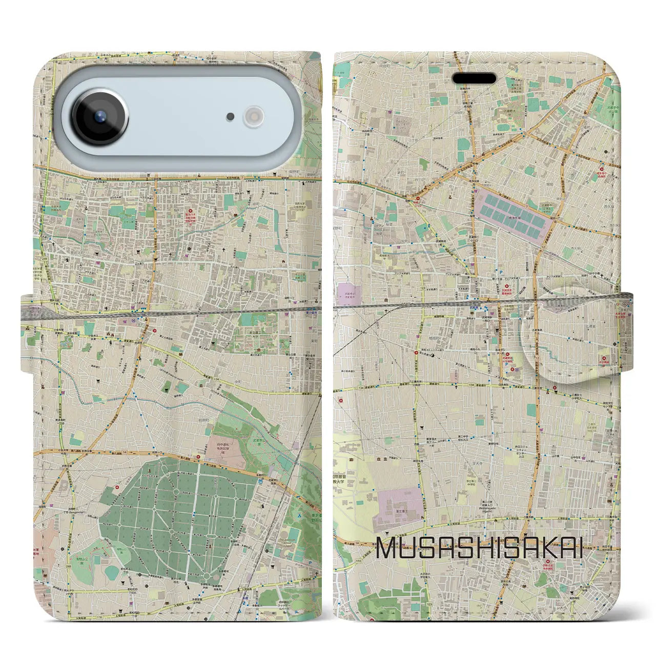 【武蔵境(東京都)】地図柄iPhoneケース(手帳タイプ)