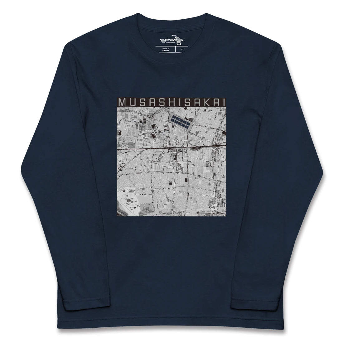 【武蔵境(東京都)】地図柄ロングスリーブTシャツ