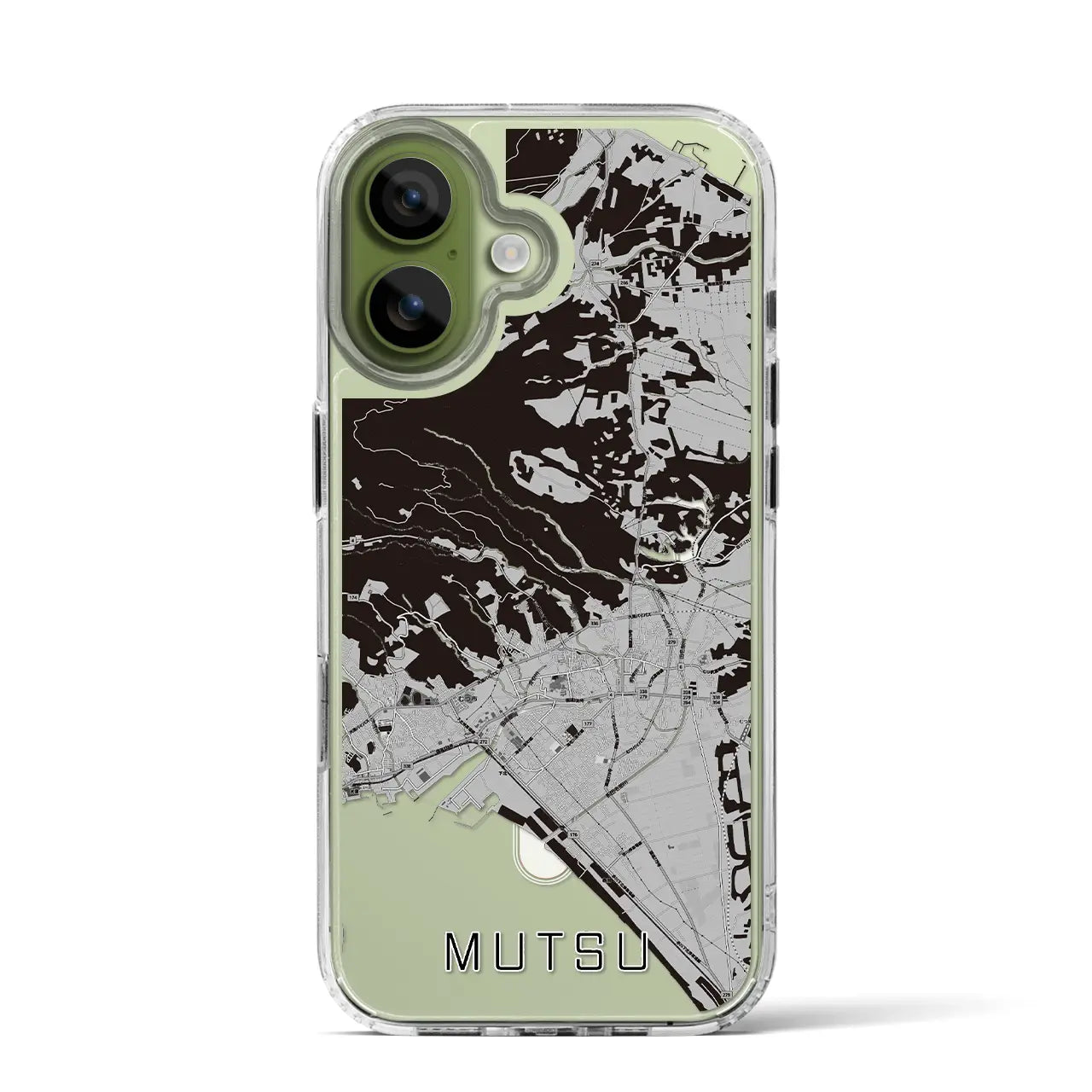 【むつ(青森県)】地図柄iPhoneケース(MagSafeタイプ)