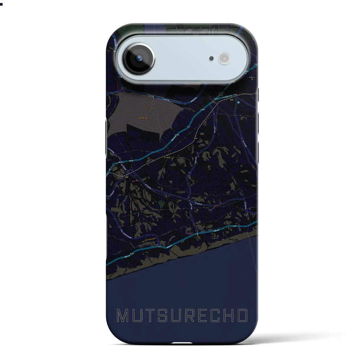 【六連町(愛知県)】地図柄iPhoneケース(バックカバータイプ)