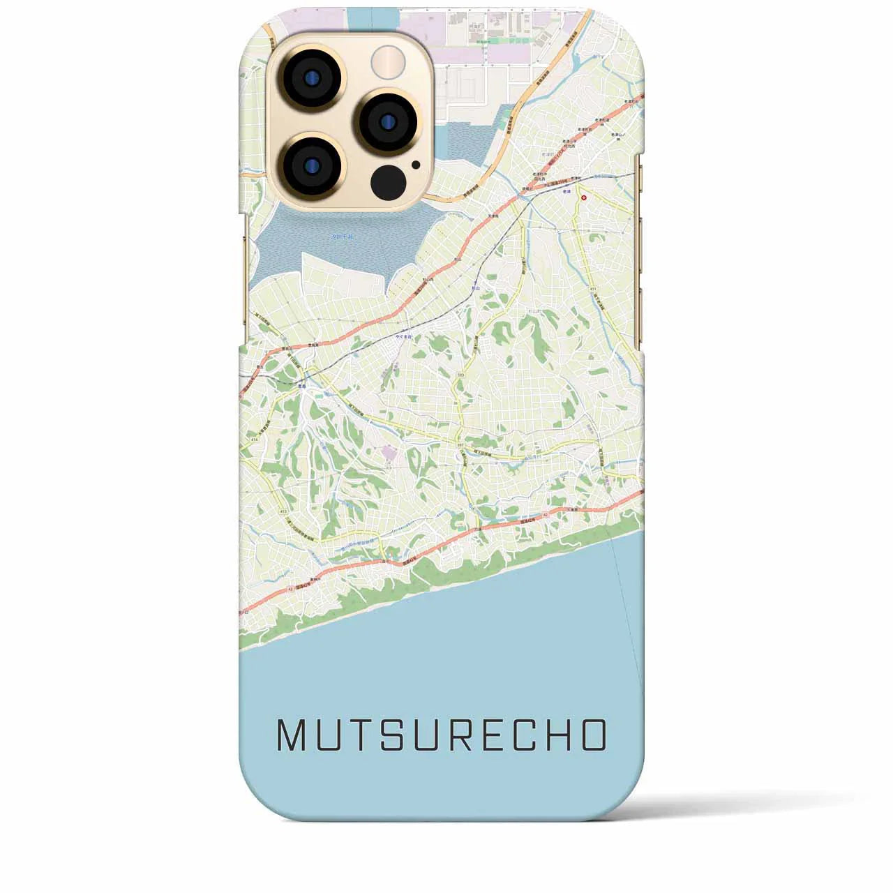 【六連町(愛知県)】地図柄iPhoneケース(バックカバータイプ)