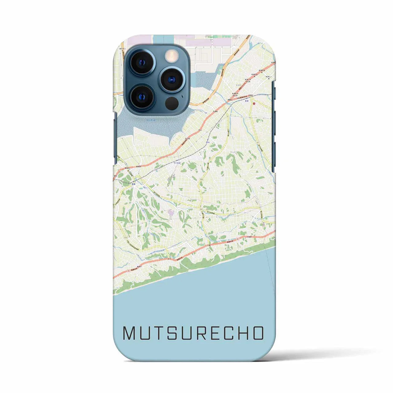 【六連町(愛知県)】地図柄iPhoneケース(バックカバータイプ)