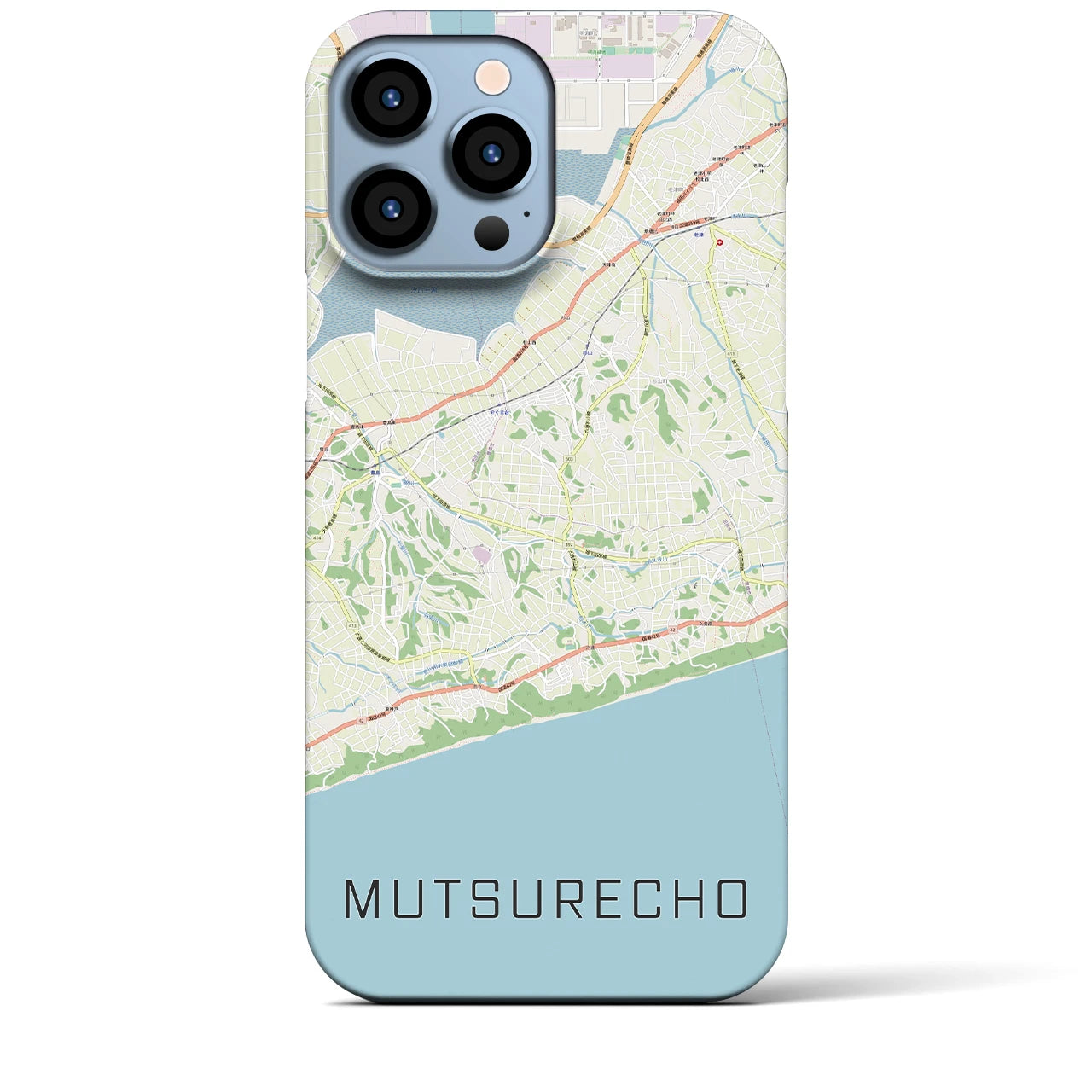 【六連町(愛知県)】地図柄iPhoneケース(バックカバータイプ)