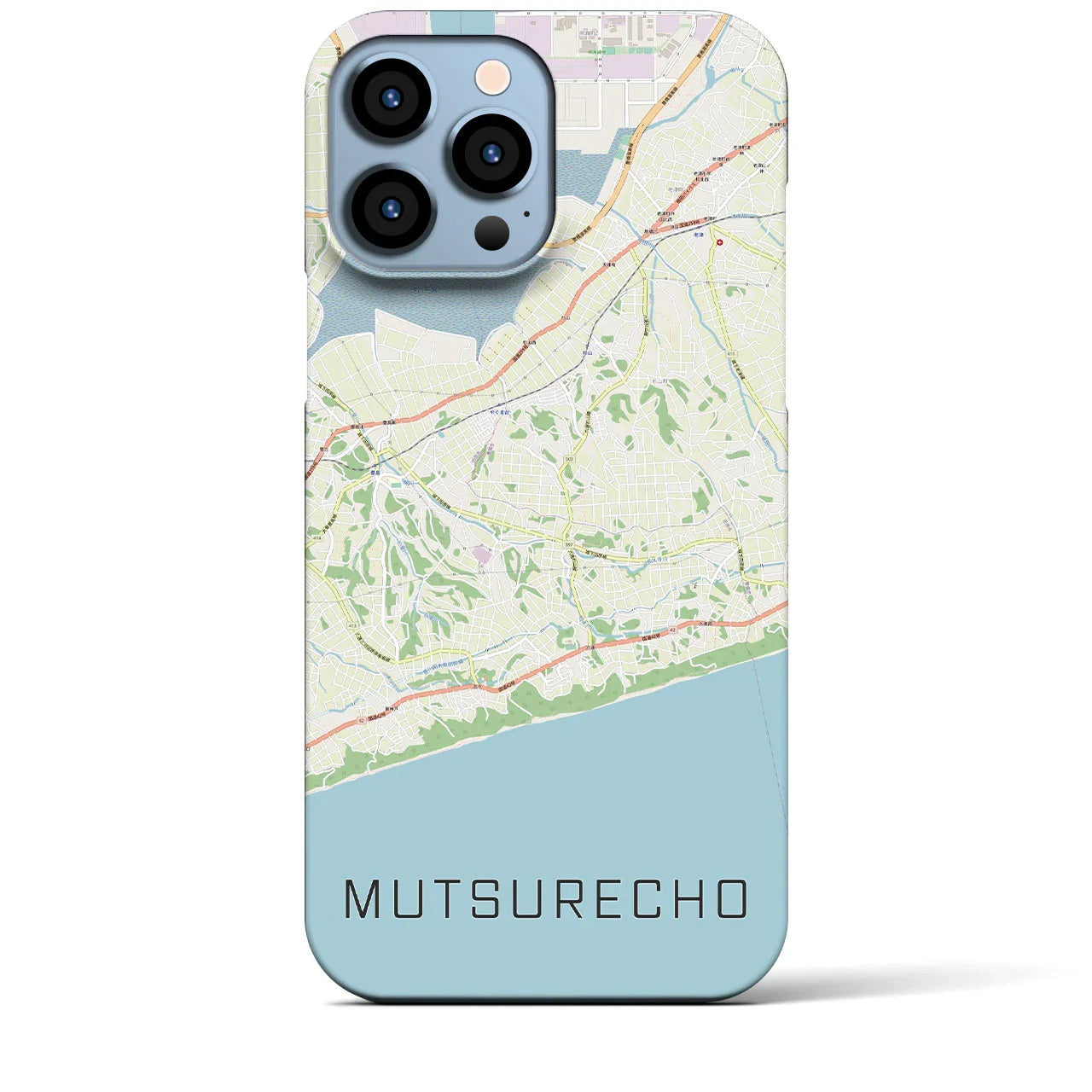 【六連町(愛知県)】地図柄iPhoneケース(バックカバータイプ)