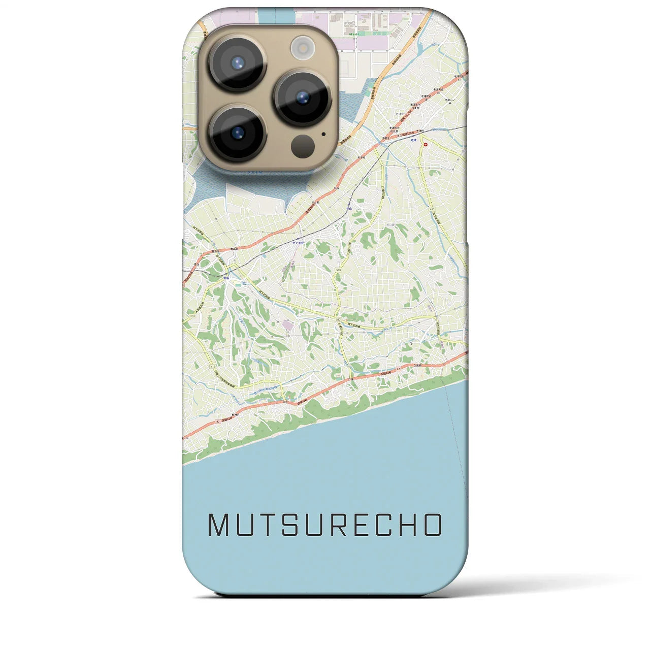 【六連町(愛知県)】地図柄iPhoneケース(バックカバータイプ)