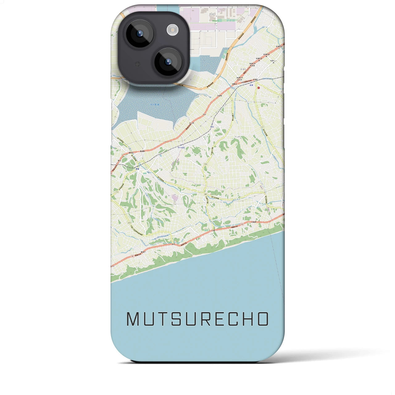 【六連町(愛知県)】地図柄iPhoneケース(バックカバータイプ)