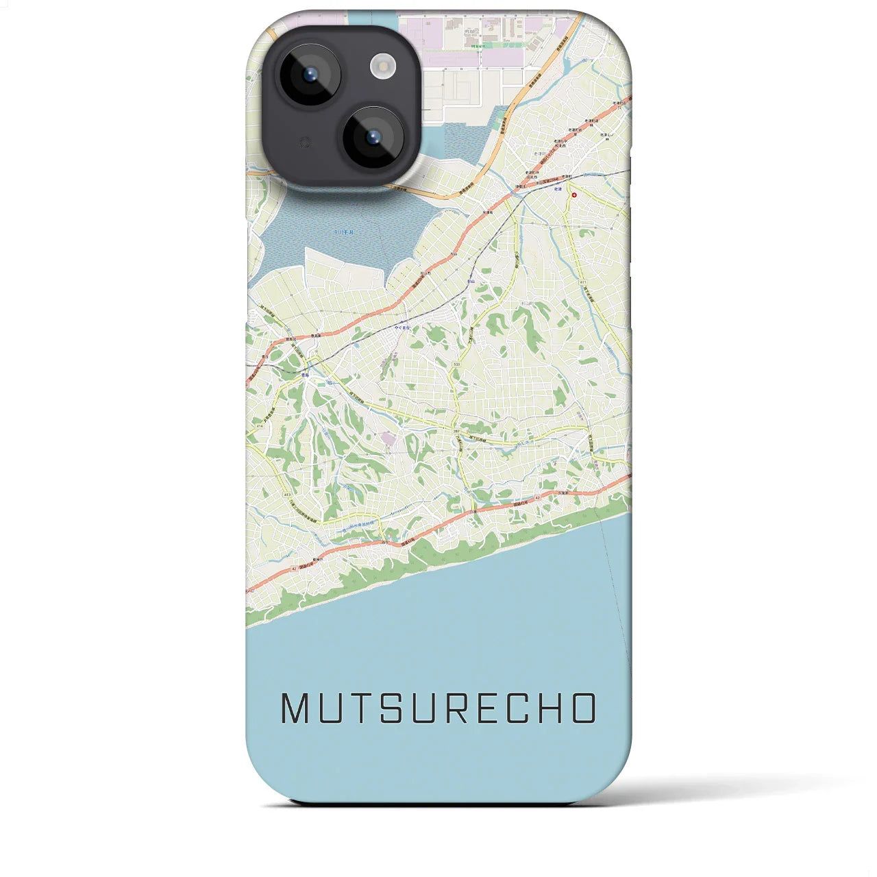 【六連町(愛知県)】地図柄iPhoneケース(バックカバータイプ)