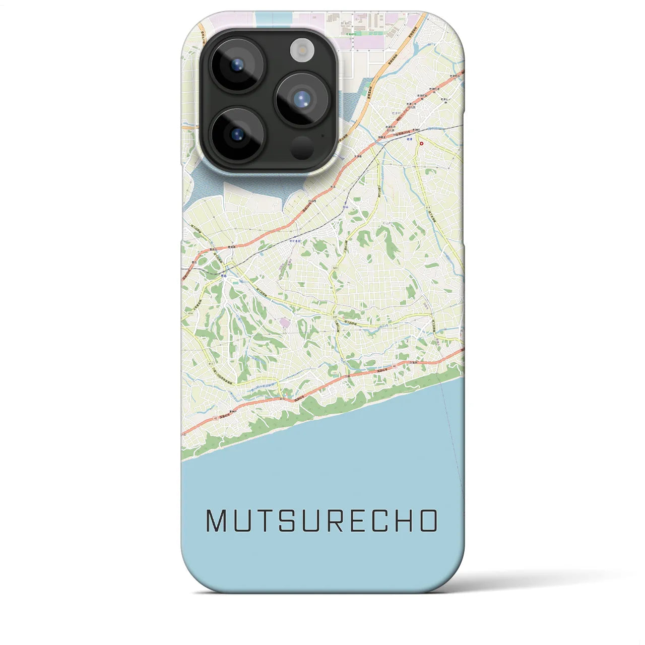 【六連町(愛知県)】地図柄iPhoneケース(バックカバータイプ)