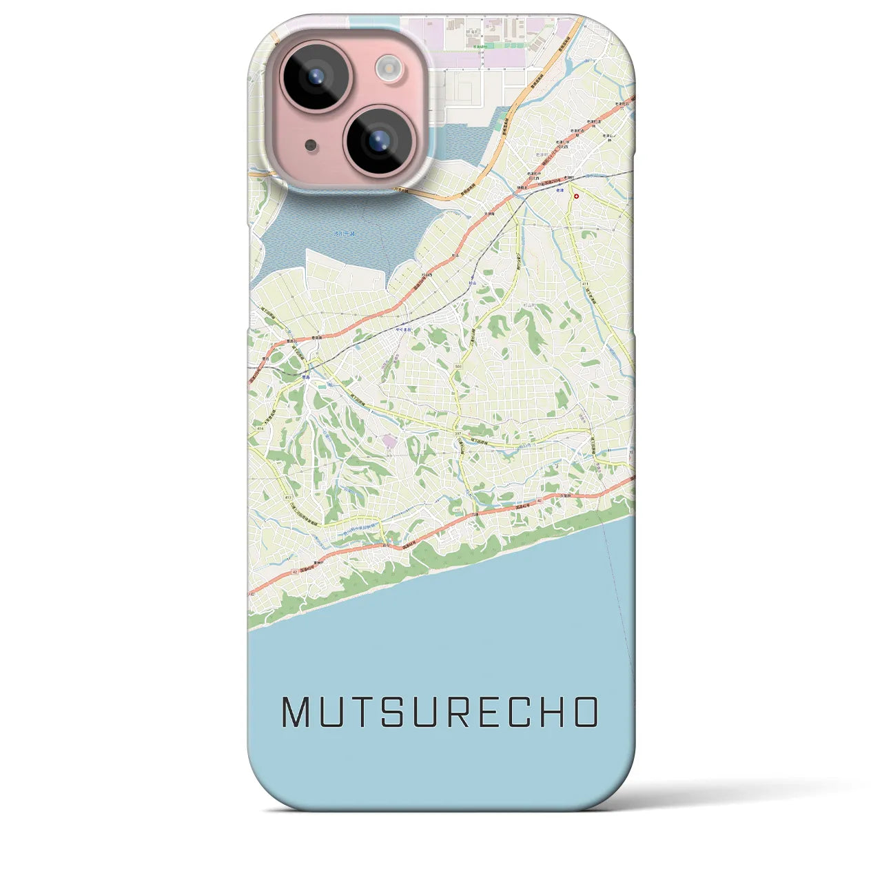 【六連町(愛知県)】地図柄iPhoneケース(バックカバータイプ)
