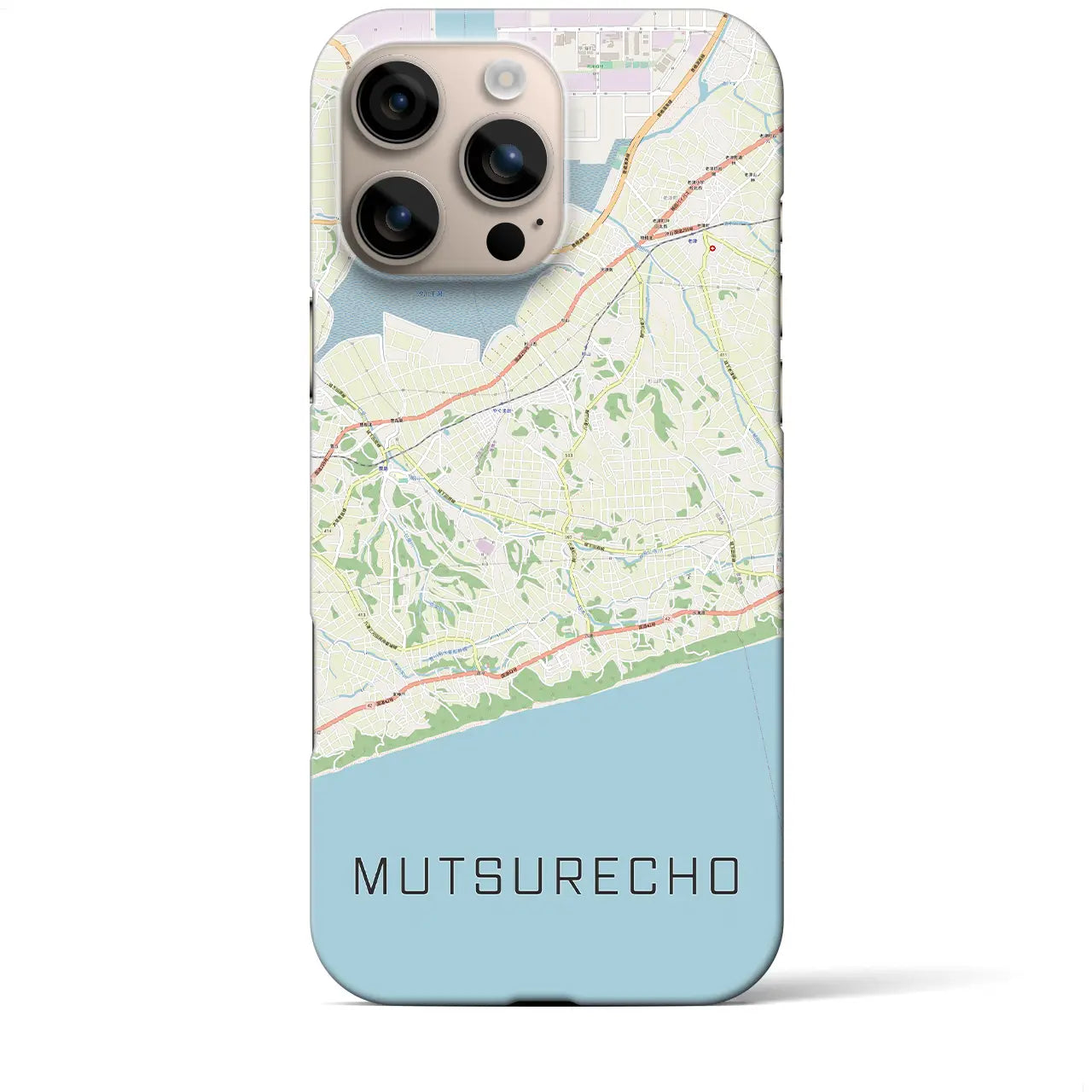 【六連町(愛知県)】地図柄iPhoneケース(バックカバータイプ)