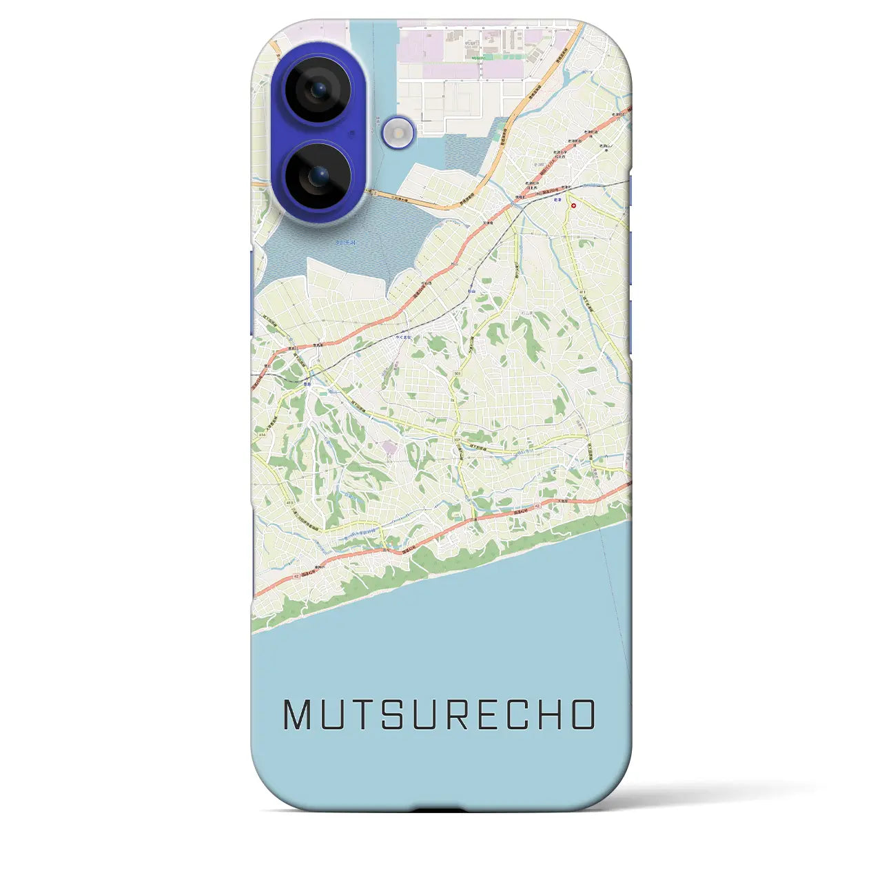 【六連町(愛知県)】地図柄iPhoneケース(バックカバータイプ)