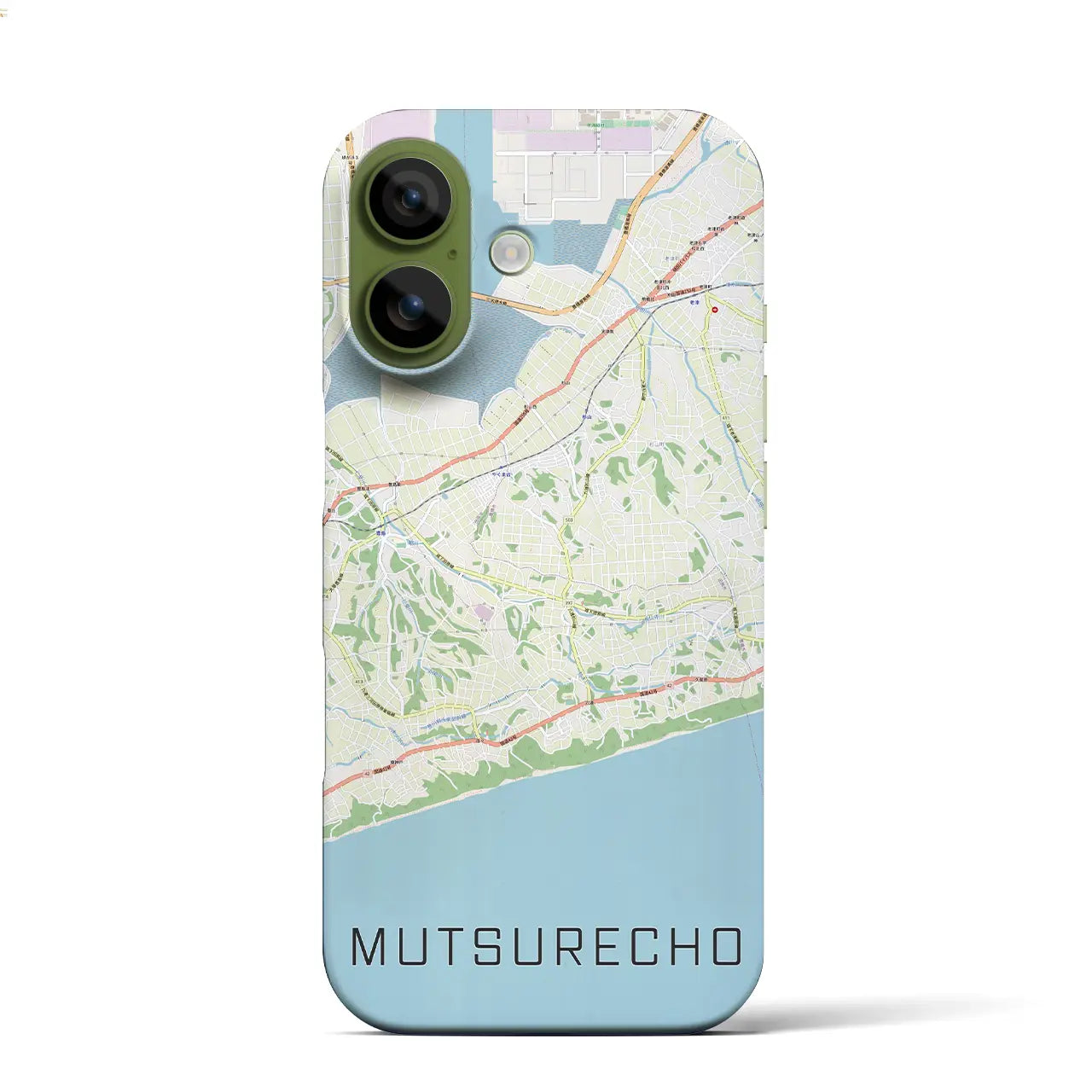 【六連町(愛知県)】地図柄iPhoneケース(バックカバータイプ)