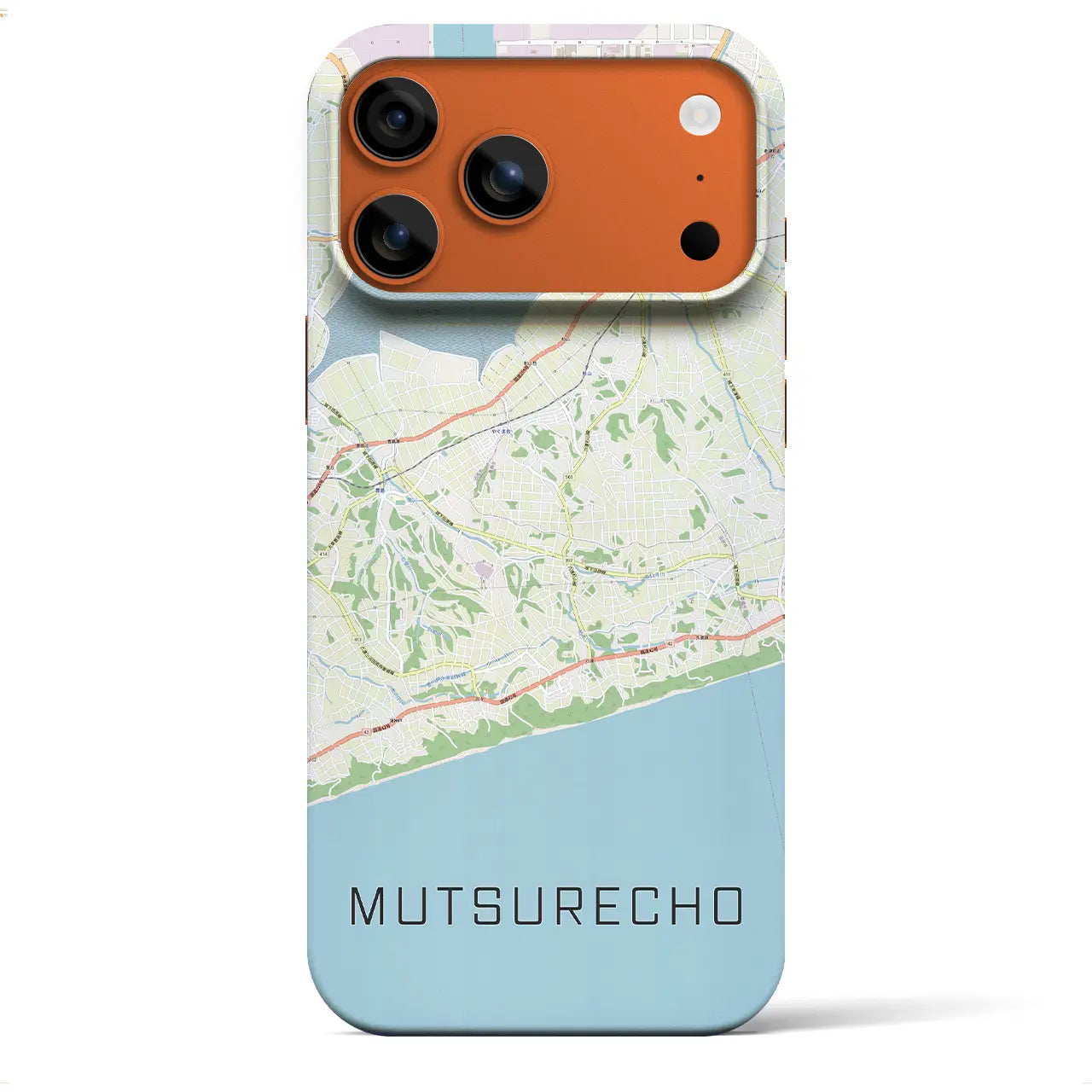【六連町(愛知県)】地図柄iPhoneケース(バックカバータイプ)