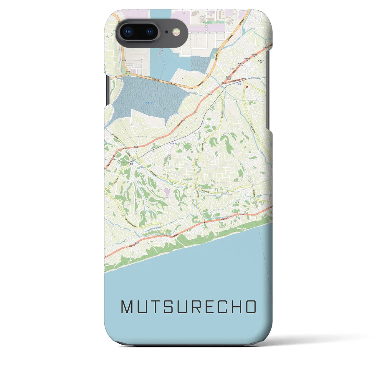 【六連町(愛知県)】地図柄iPhoneケース(バックカバータイプ)