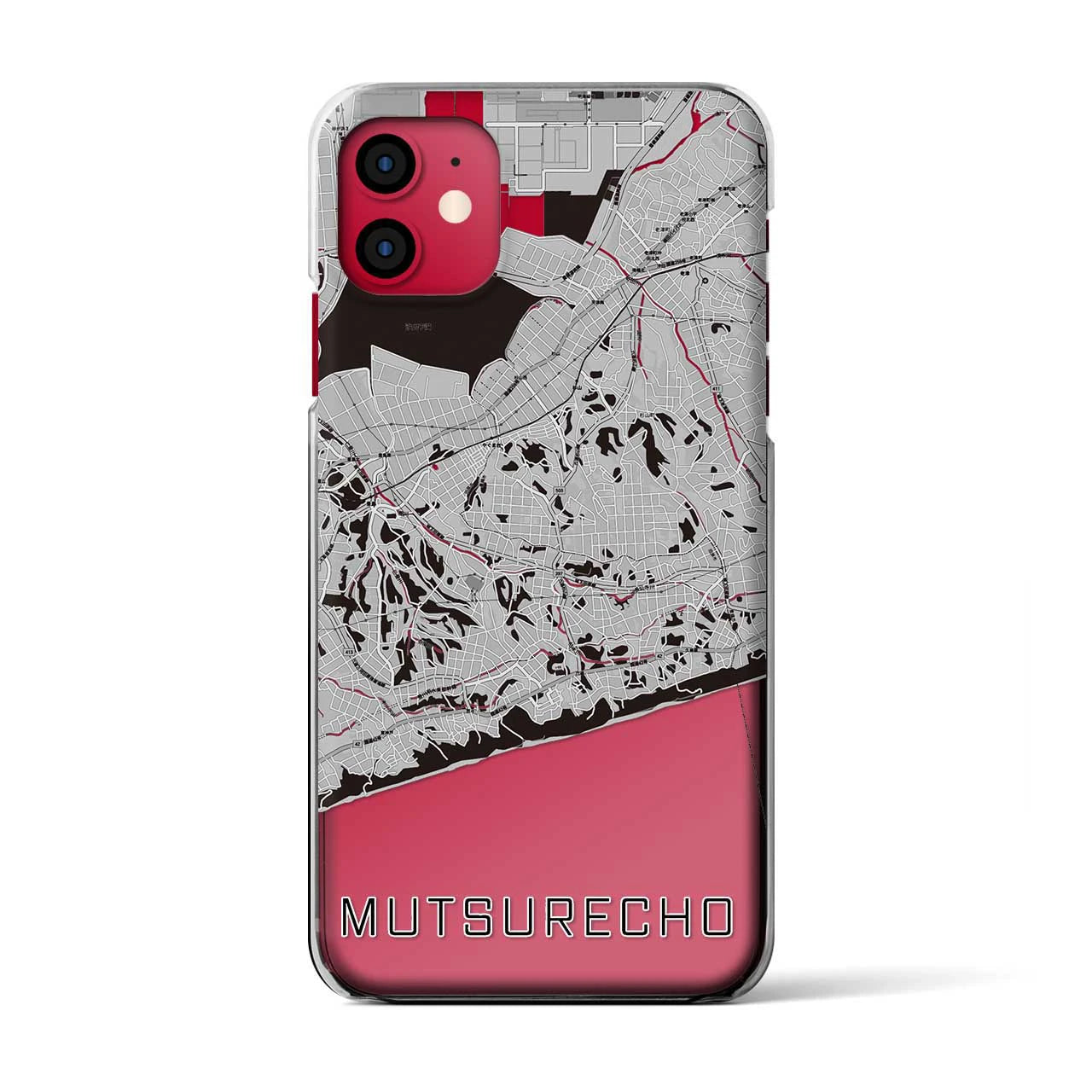 【六連町(愛知県)】地図柄iPhoneケース(クリアタイプ)