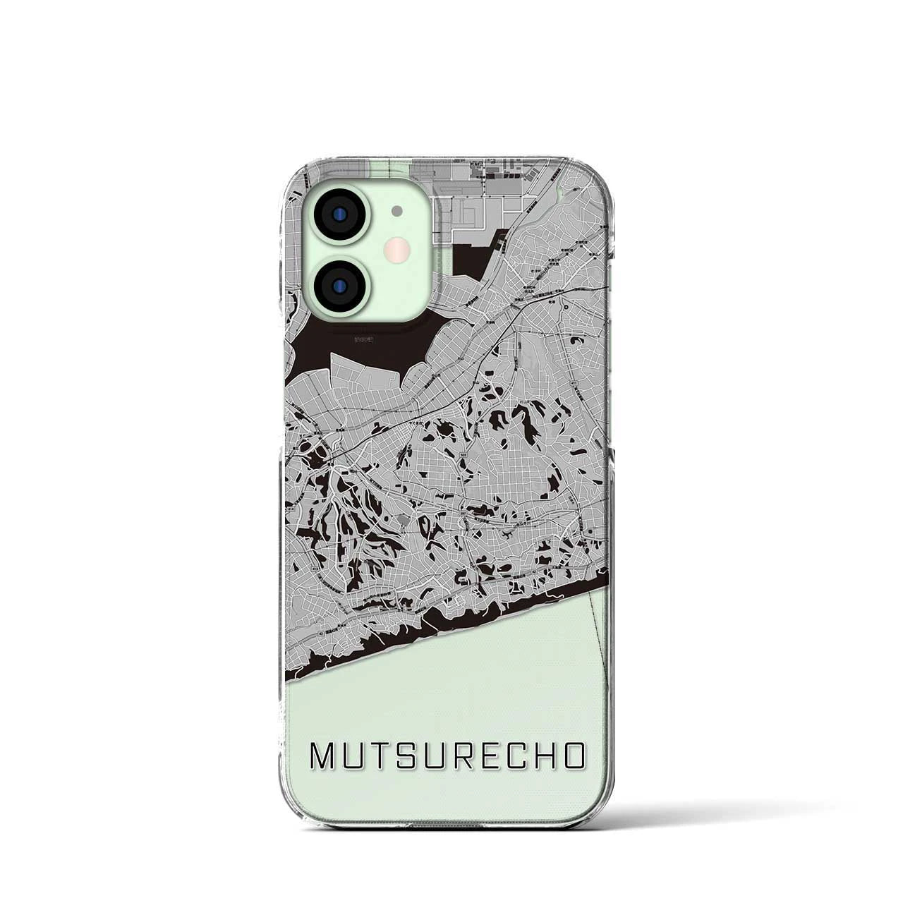 【六連町(愛知県)】地図柄iPhoneケース(クリアタイプ)