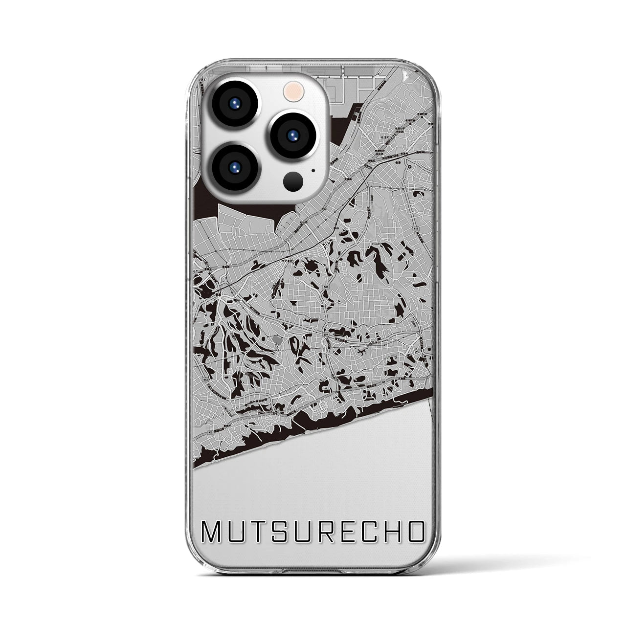 【六連町(愛知県)】地図柄iPhoneケース(クリアタイプ)