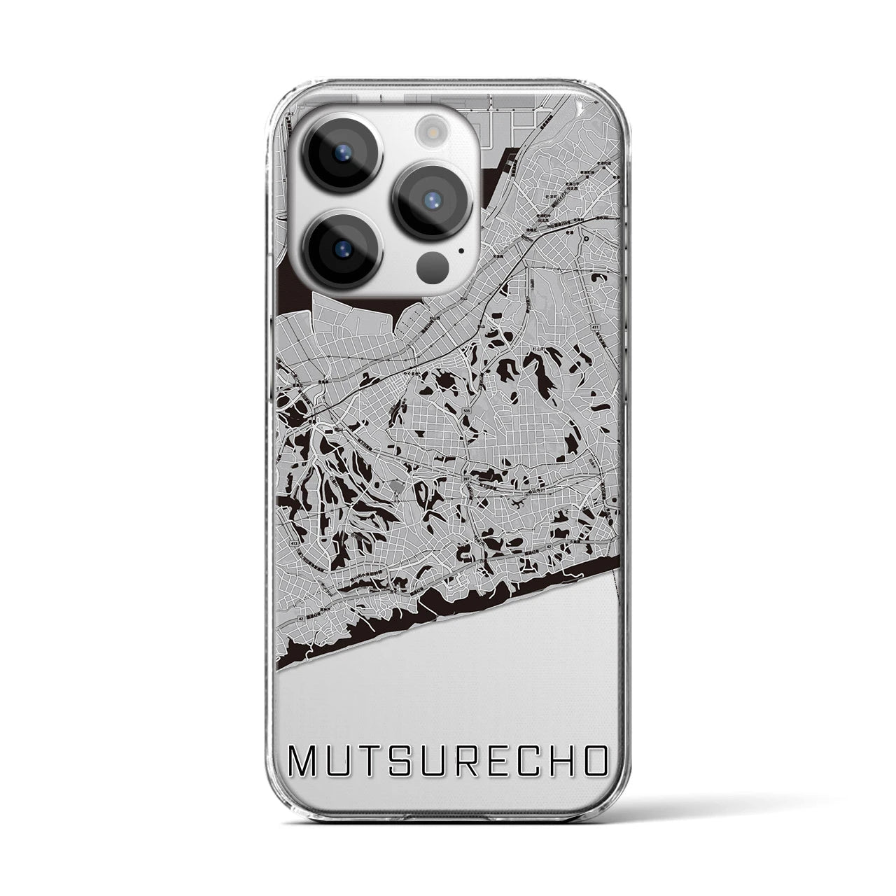 【六連町(愛知県)】地図柄iPhoneケース(クリアタイプ)