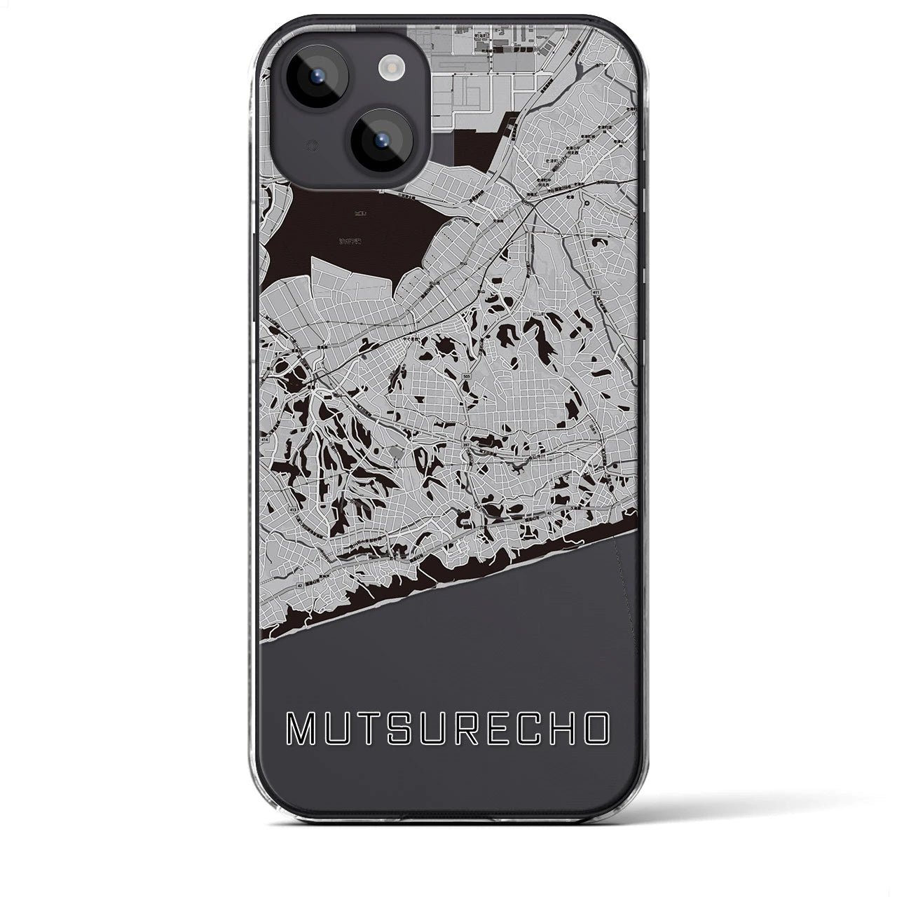 【六連町(愛知県)】地図柄iPhoneケース(クリアタイプ)