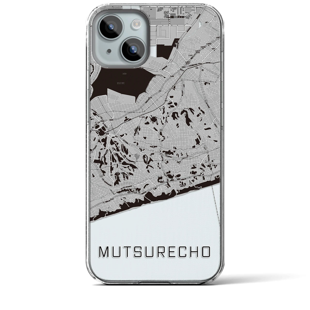 【六連町(愛知県)】地図柄iPhoneケース(クリアタイプ)