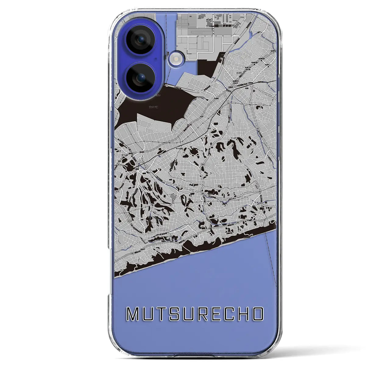 【六連町(愛知県)】地図柄iPhoneケース(クリアタイプ)