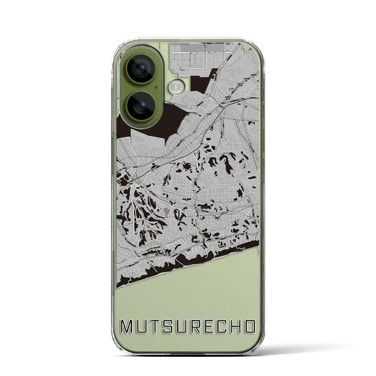 【六連町(愛知県)】地図柄iPhoneケース(クリアタイプ)